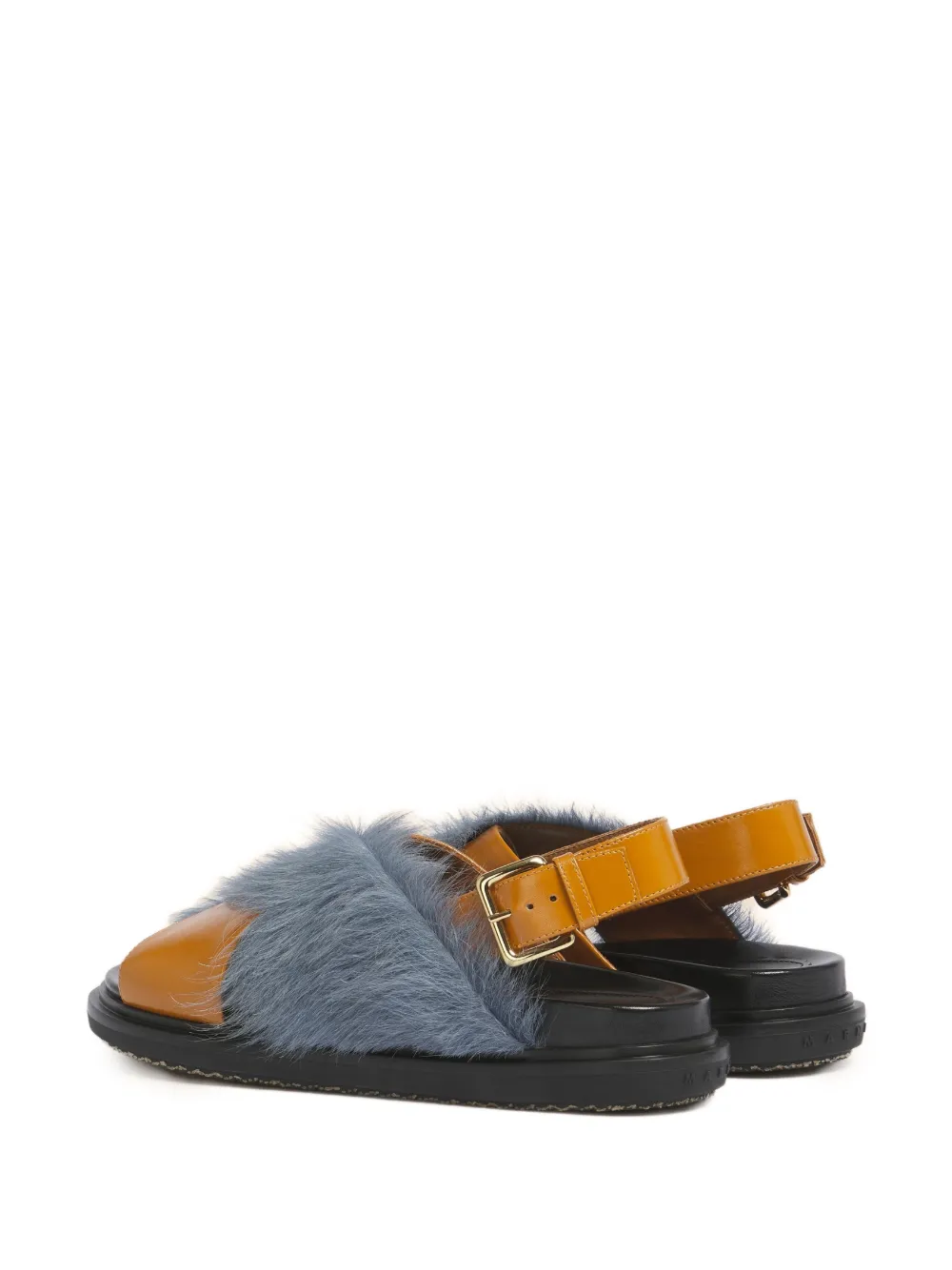 Marni Fussbett sandalen met gekruiste bandjes Bruin