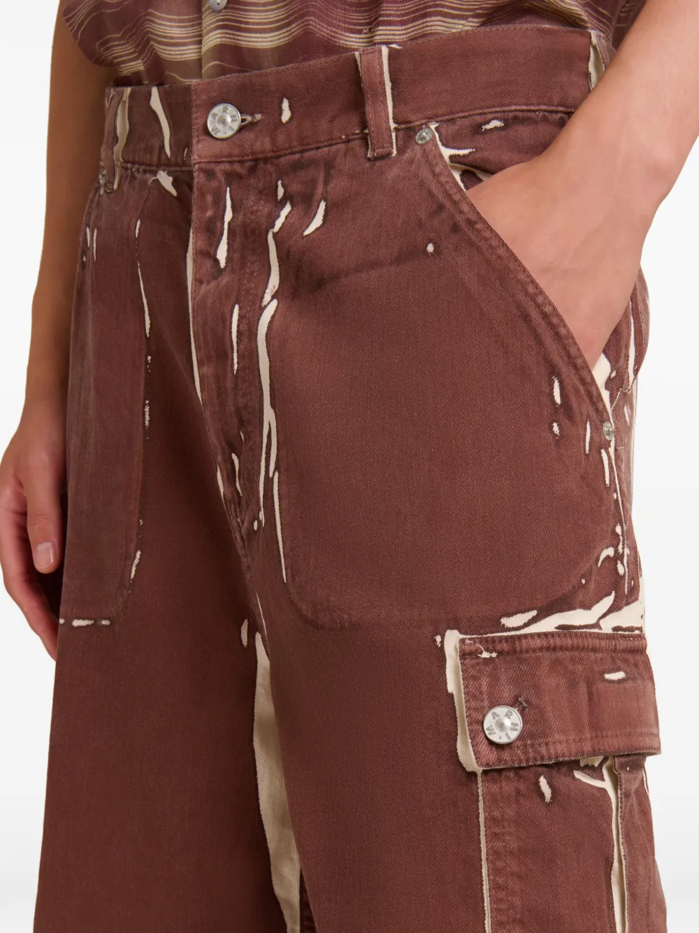 Marni Shorts met print en riemlus Bruin