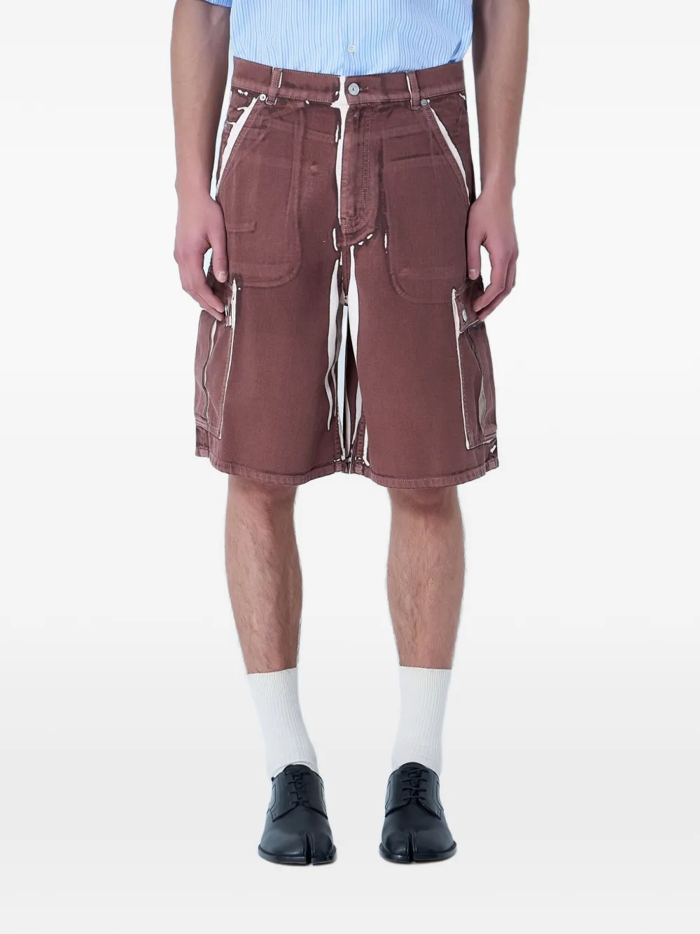 Marni Shorts con stampa - Marrone
