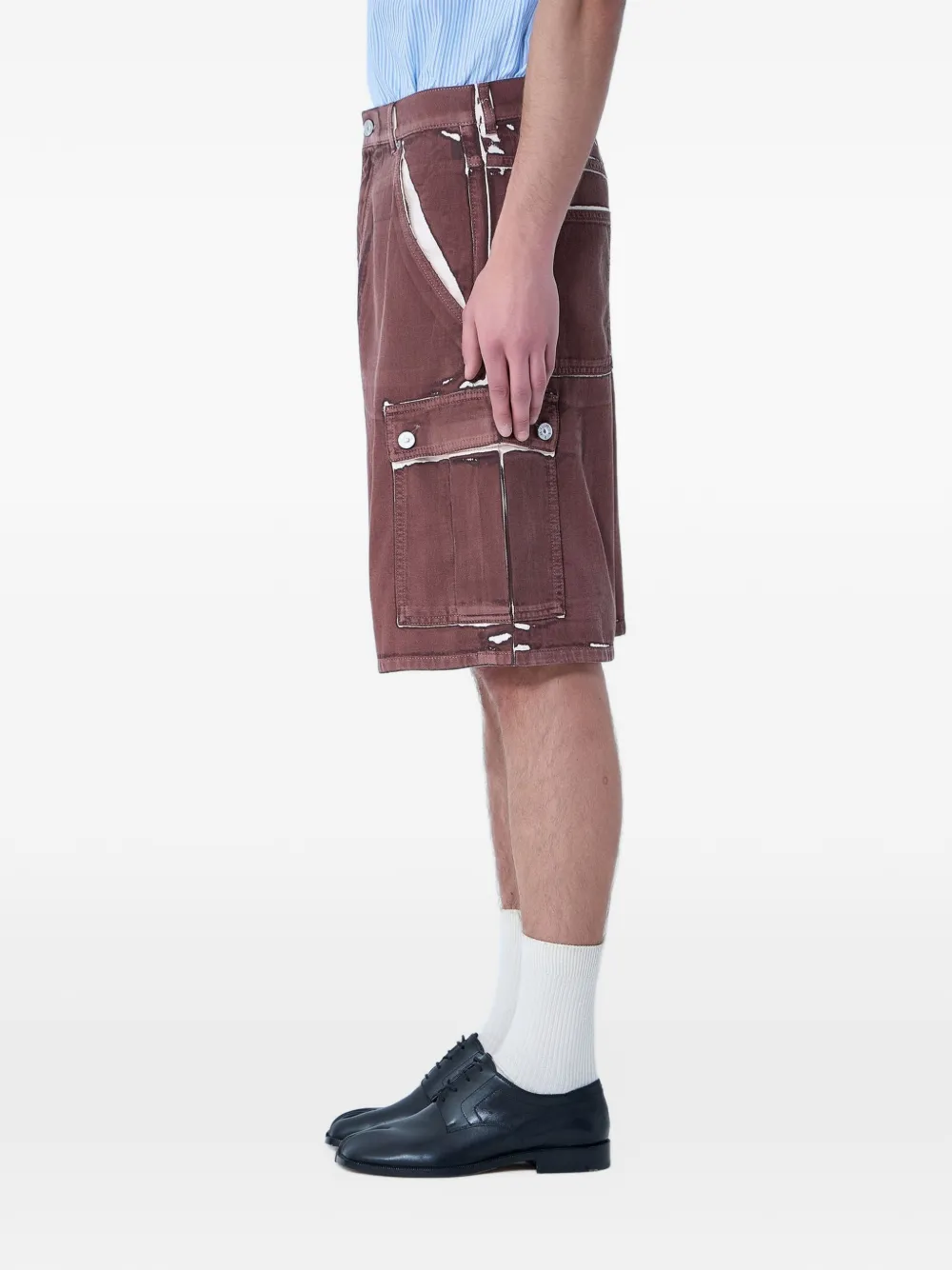Marni Shorts met print en riemlus Bruin