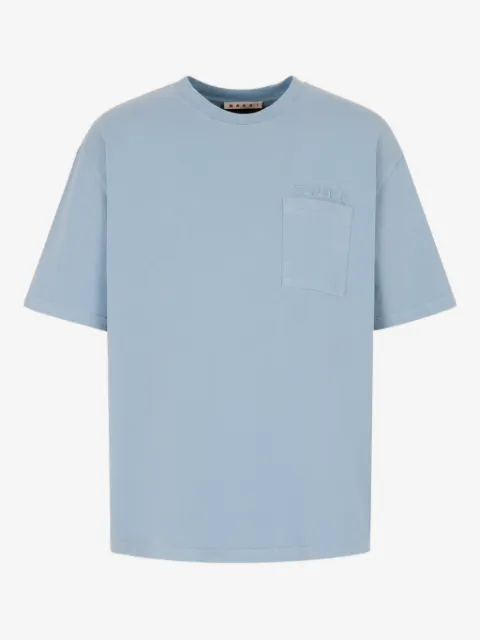 Marni playera manga corta con bolsillo en el pecho