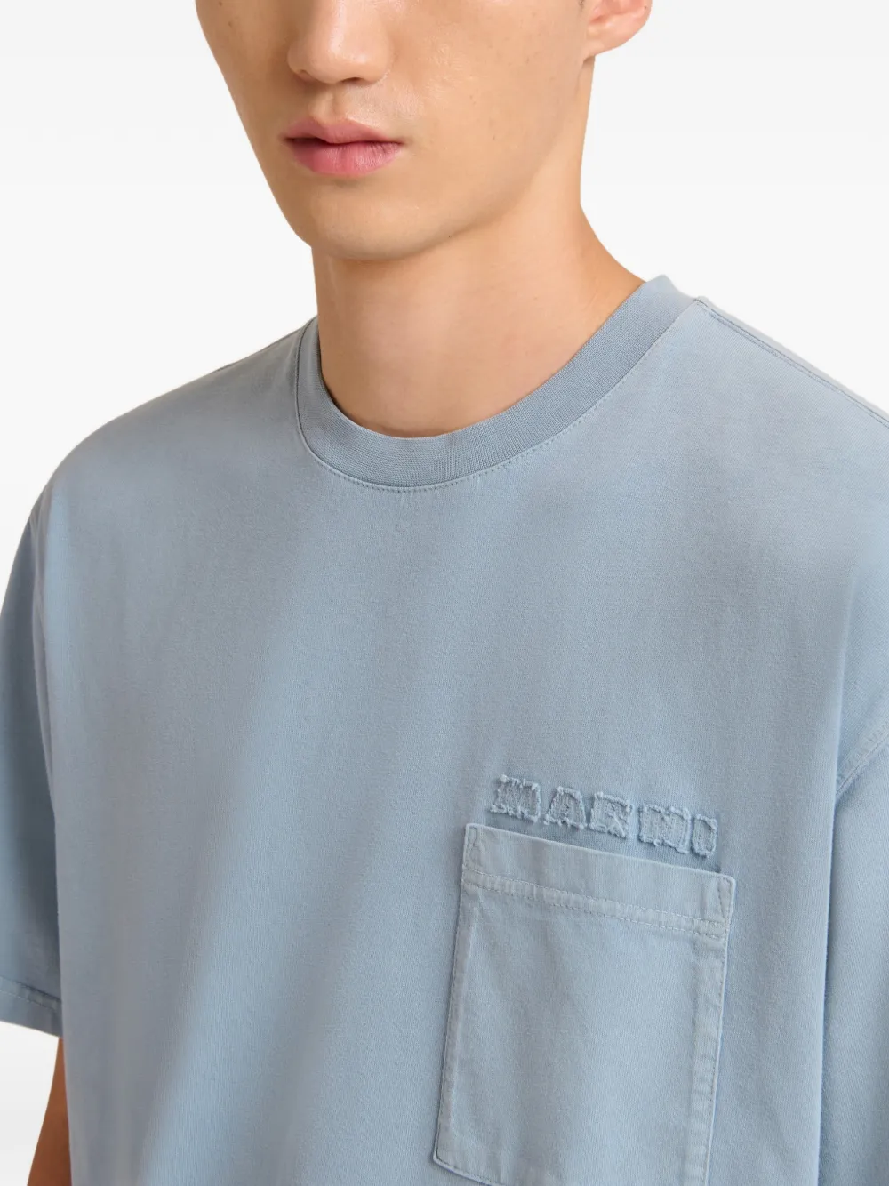 Marni T-shirt met borstzak Blauw