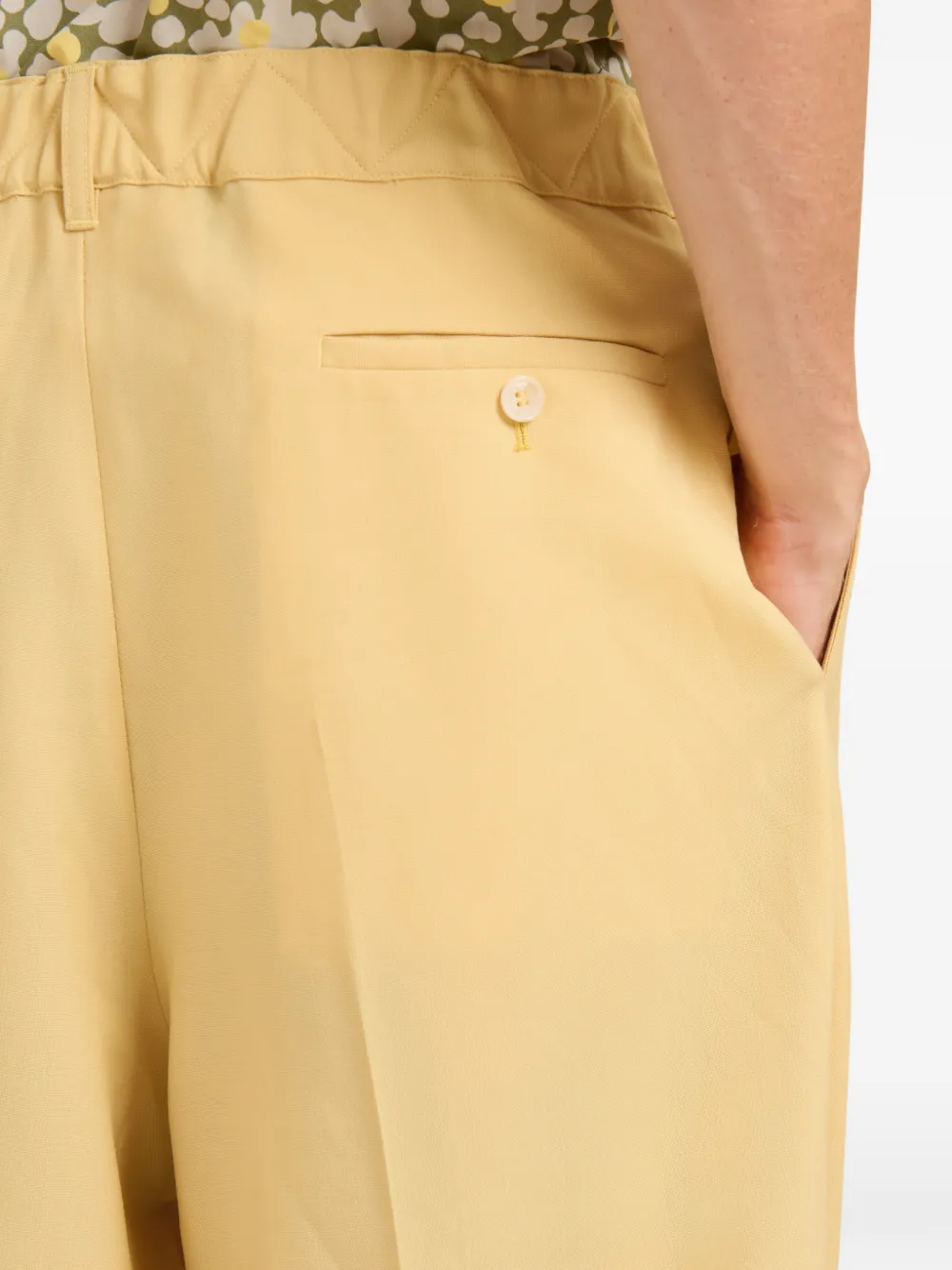 Marni High waist plooibroek Geel
