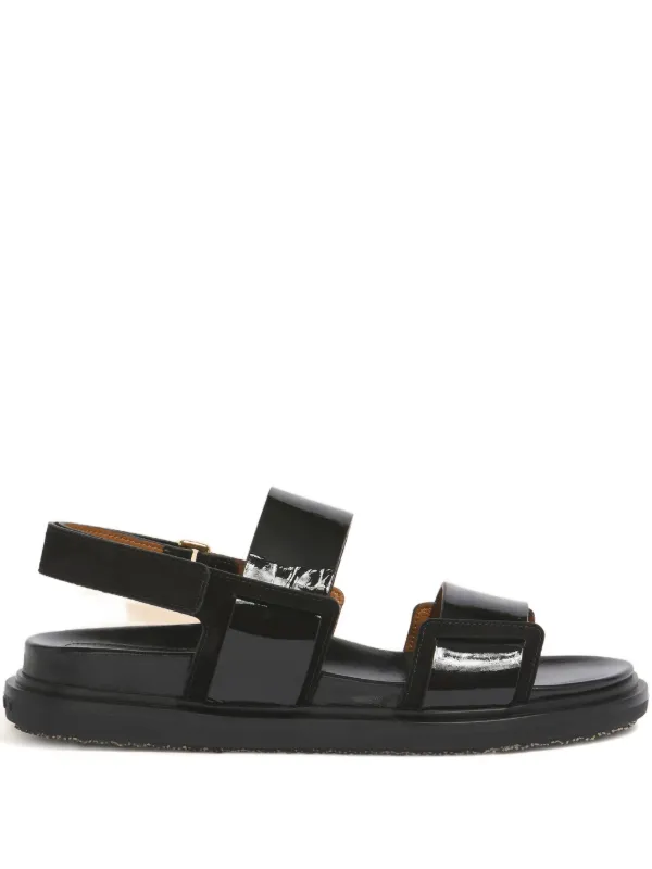 Marni フスベット ダブルストラップ サンダル | ブラック | FARFETCH JP Marni フスベット ダブルストラップ サンダル | ブラック | FARFETCH JP