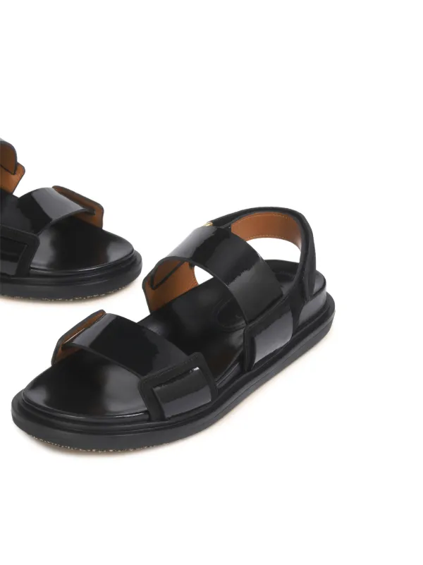 Marni フスベット ダブルストラップ サンダル | ブラック | FARFETCH JP