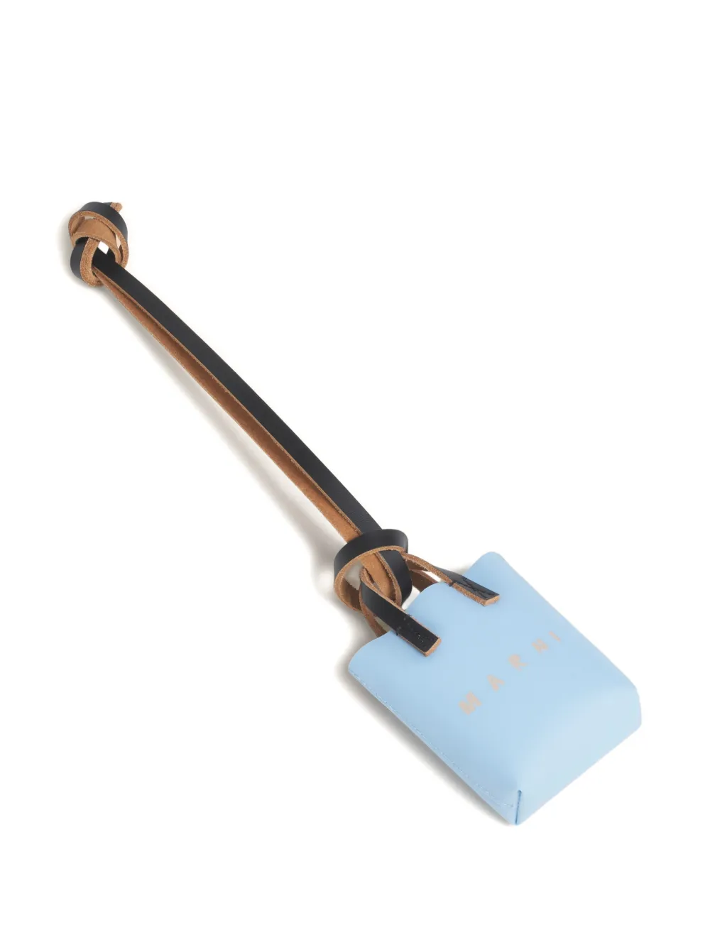 Marni Logo-print Bag Charm In Blue