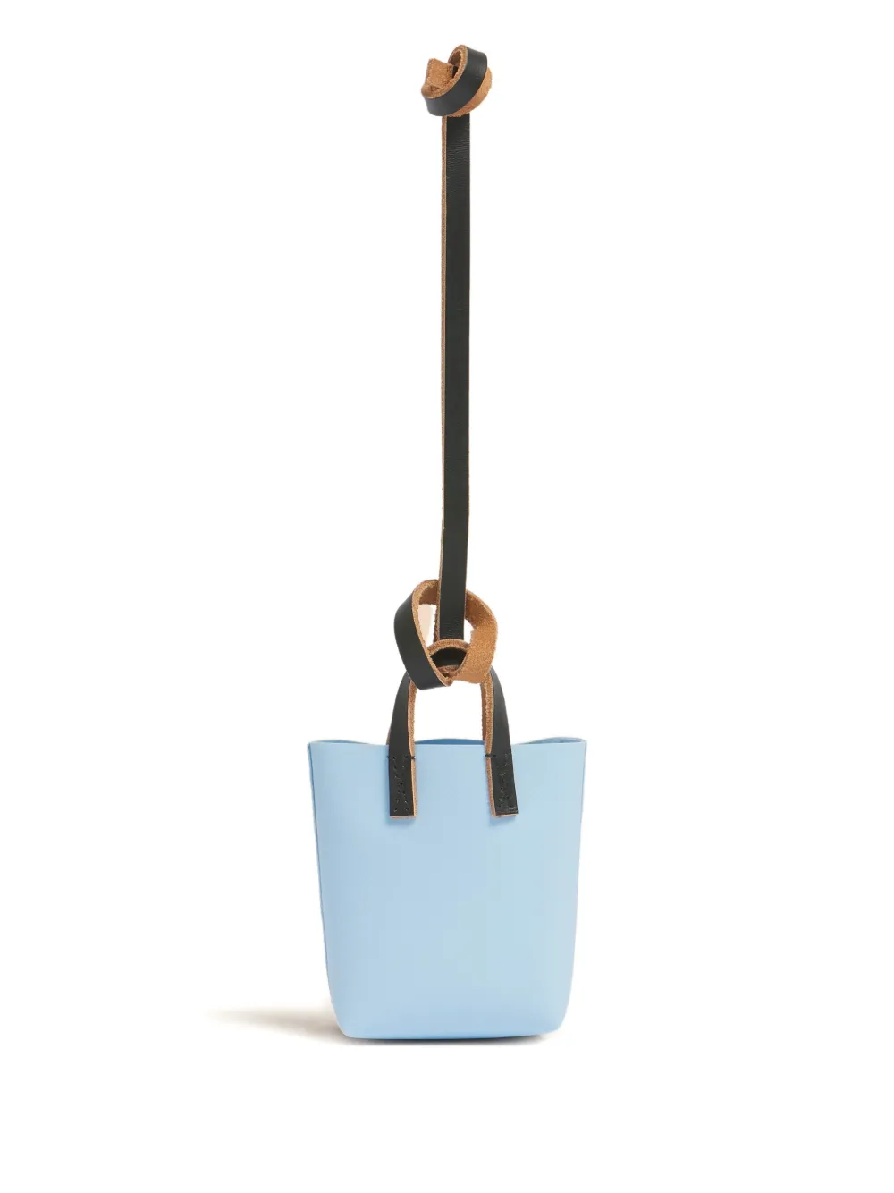 Marni Logo-print Bag Charm In Blue