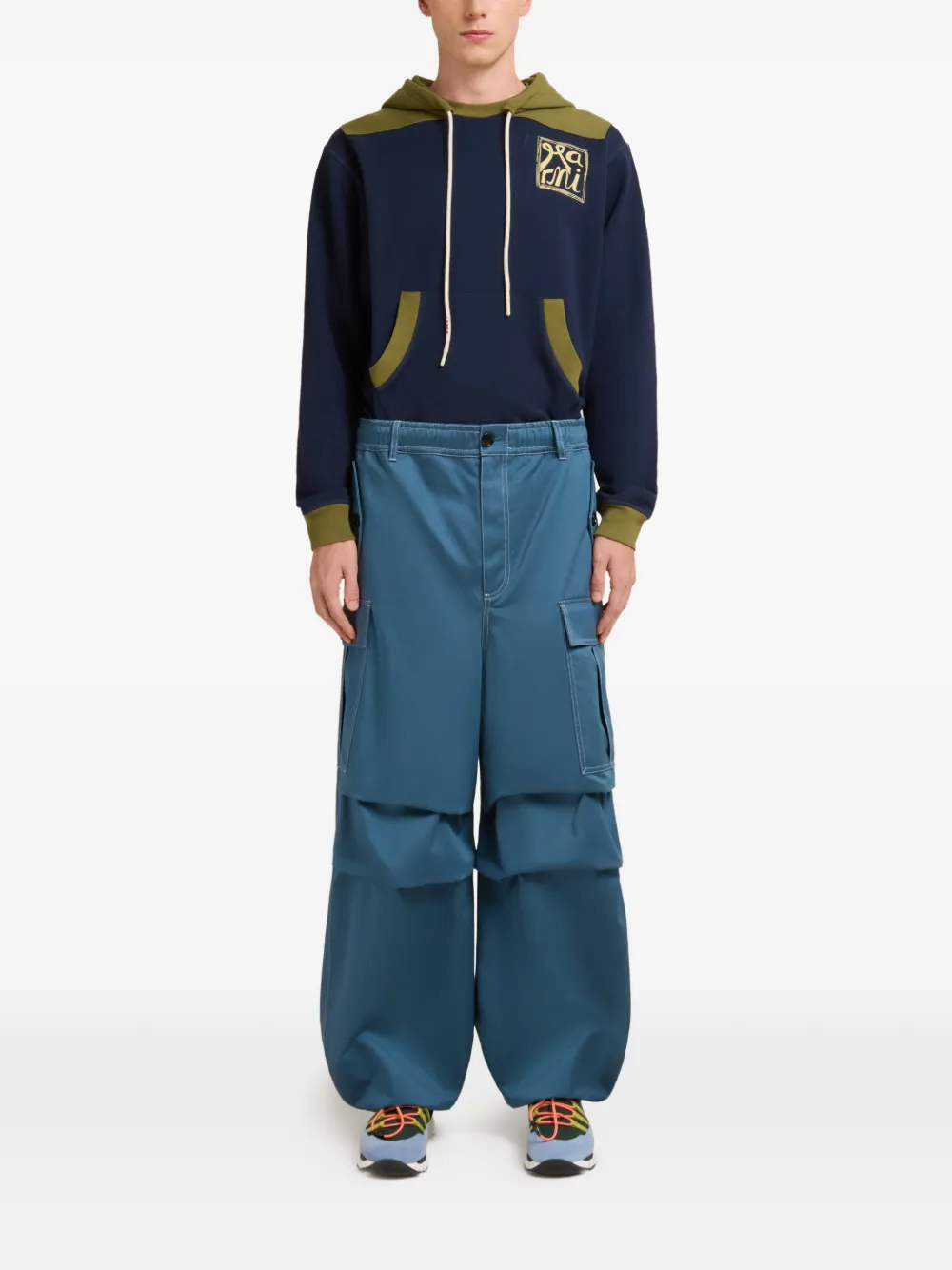 Marni Cargo broek met klepzak - Blauw