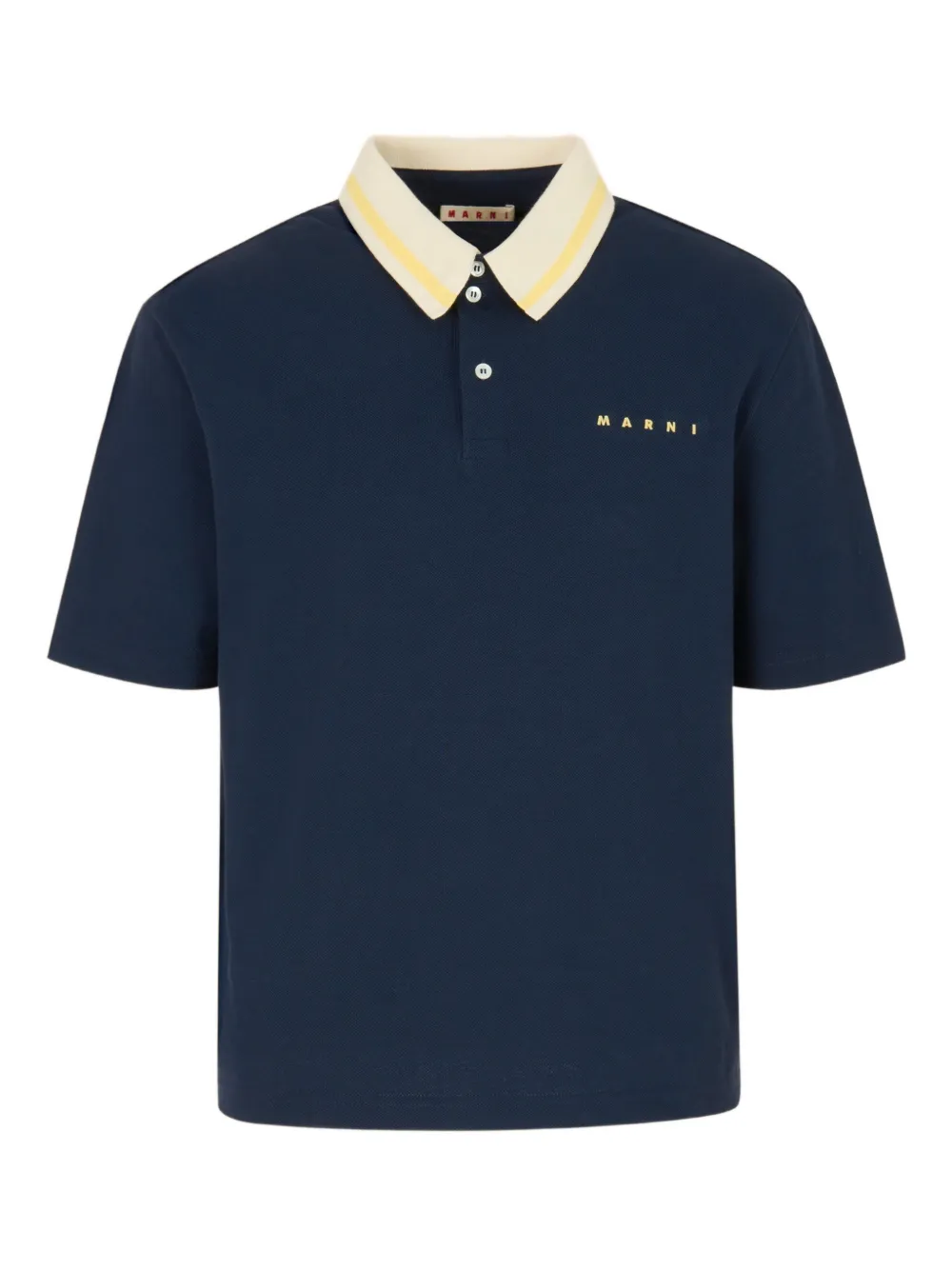 Marni playera tipo polo con logo estampado | azul | Image 1