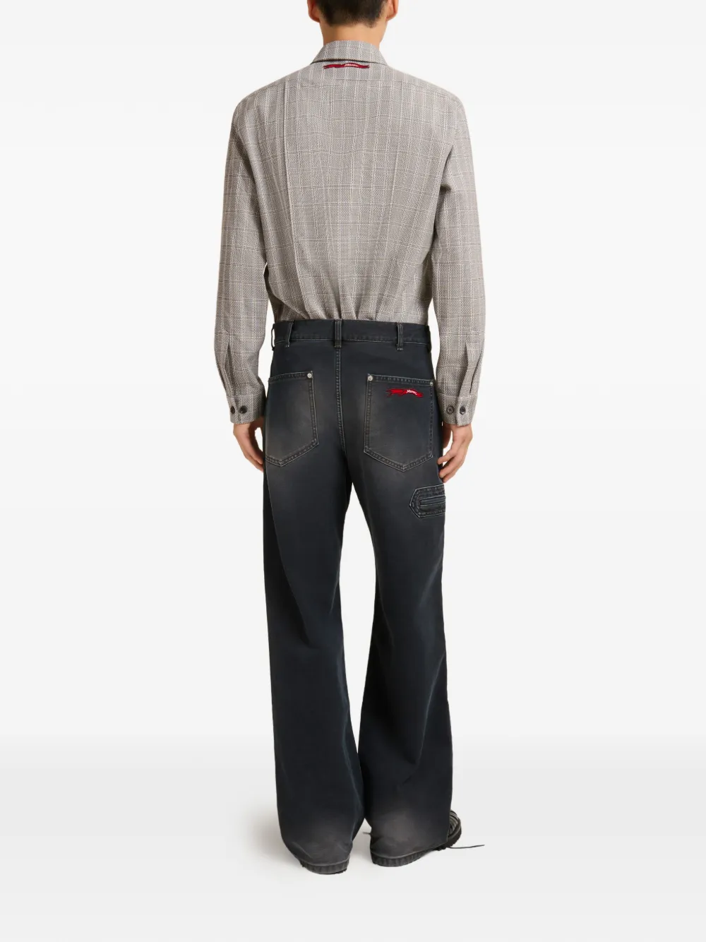 Marni Jeans met vervaagd effect en vlagpatch Zwart