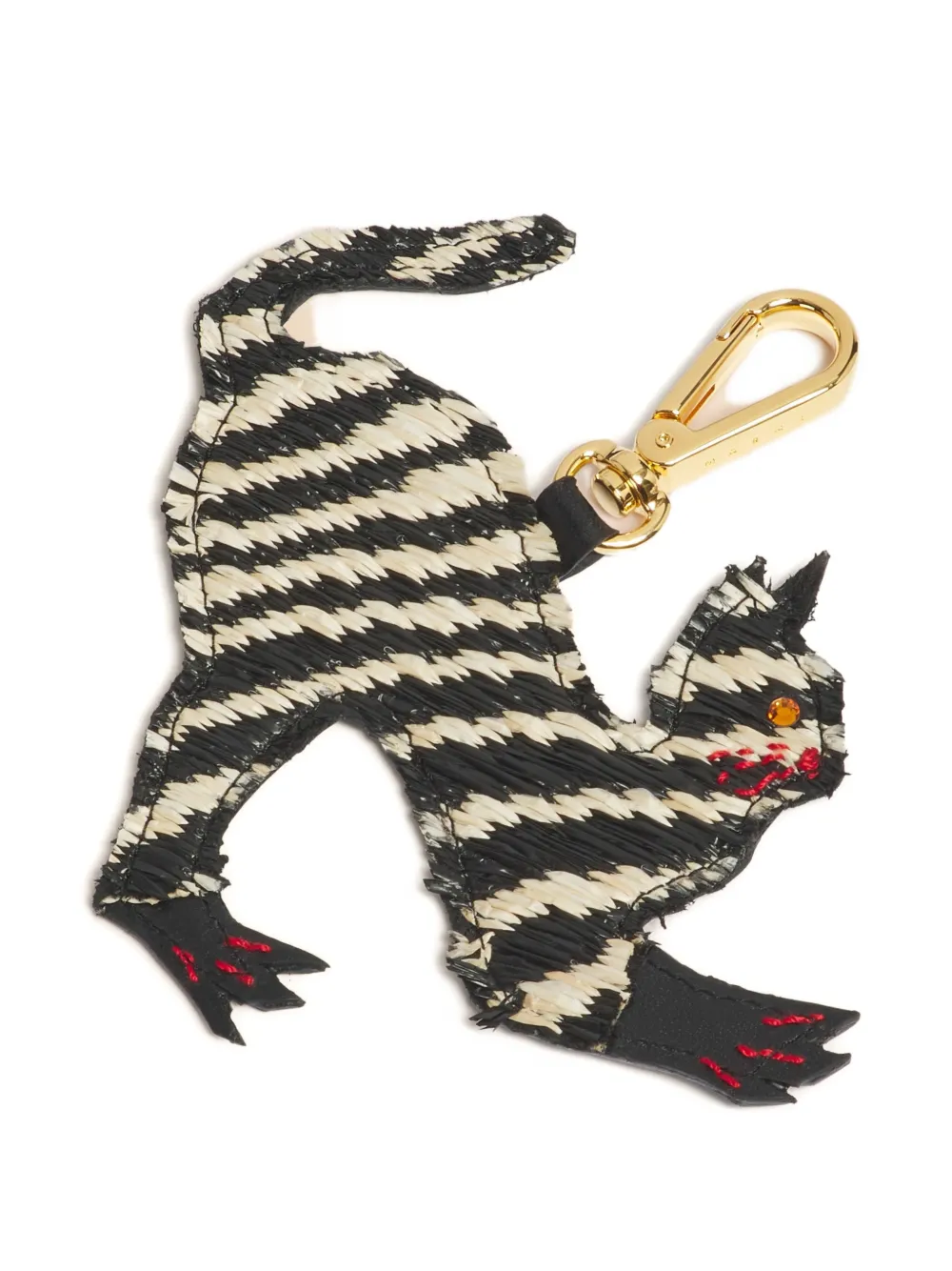 Marni Bedel met raffia-effect Zwart