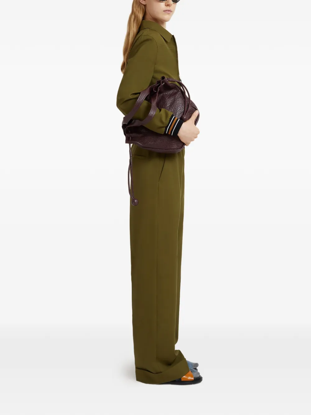  Marni Logo Trousers - Green 