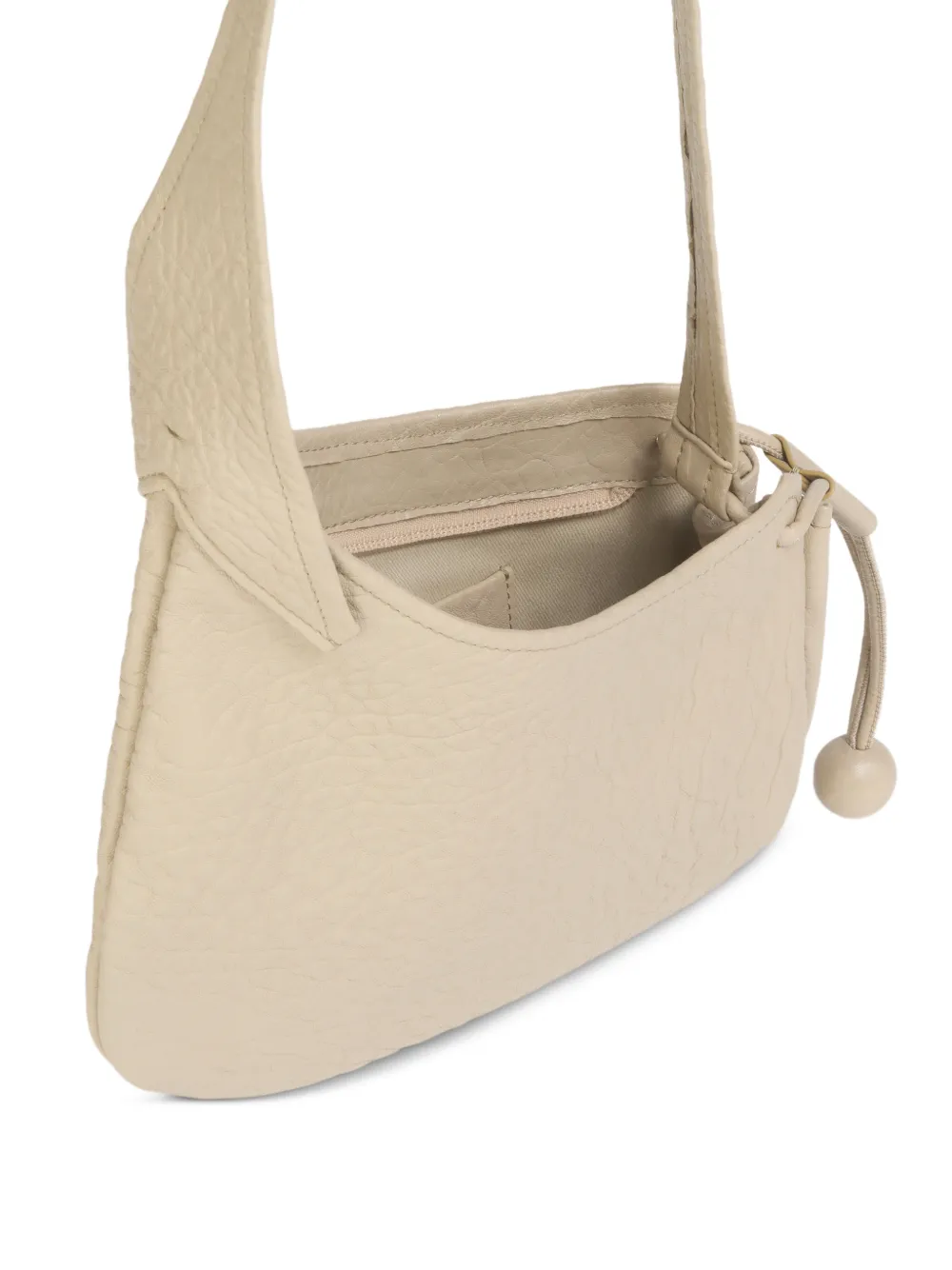 Marni Leren crossbodytas met trekkoord Beige