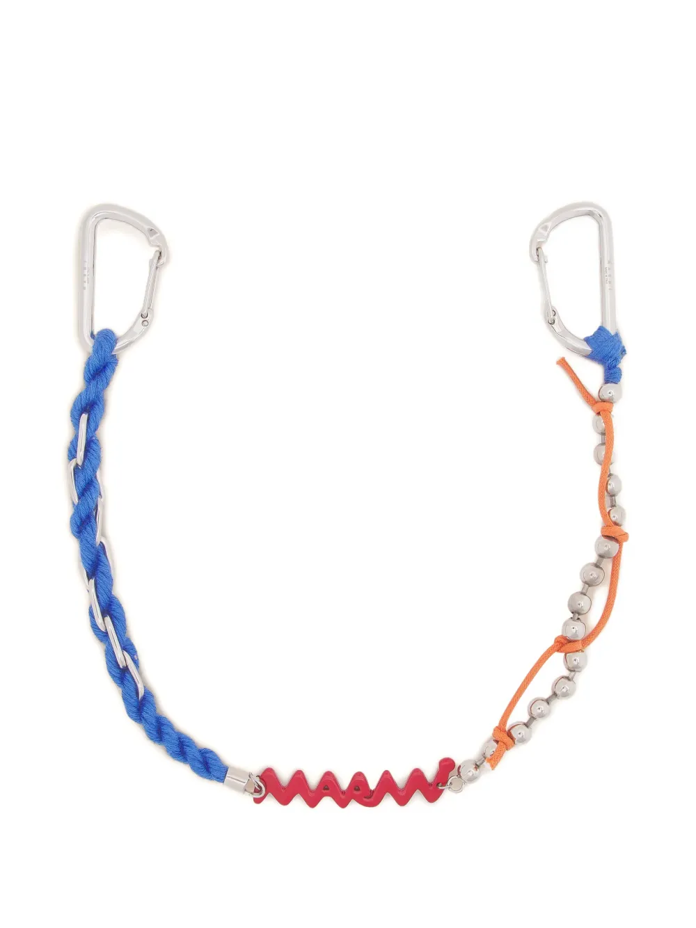 Marni Portachiavi intrecciato con simbolo smaltato - Blu