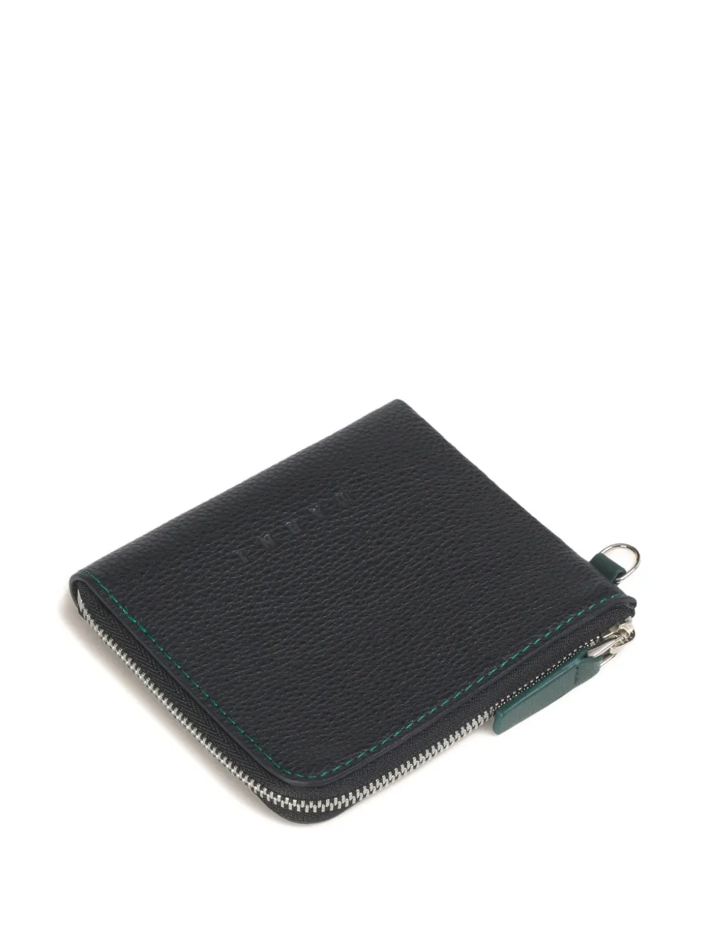  Marni Pebbled Saddle-stitches Wallet - Black 