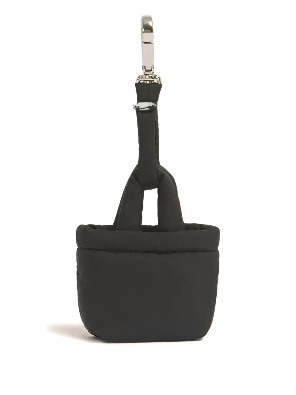 Marni Puffed Stitching Keyring In Black