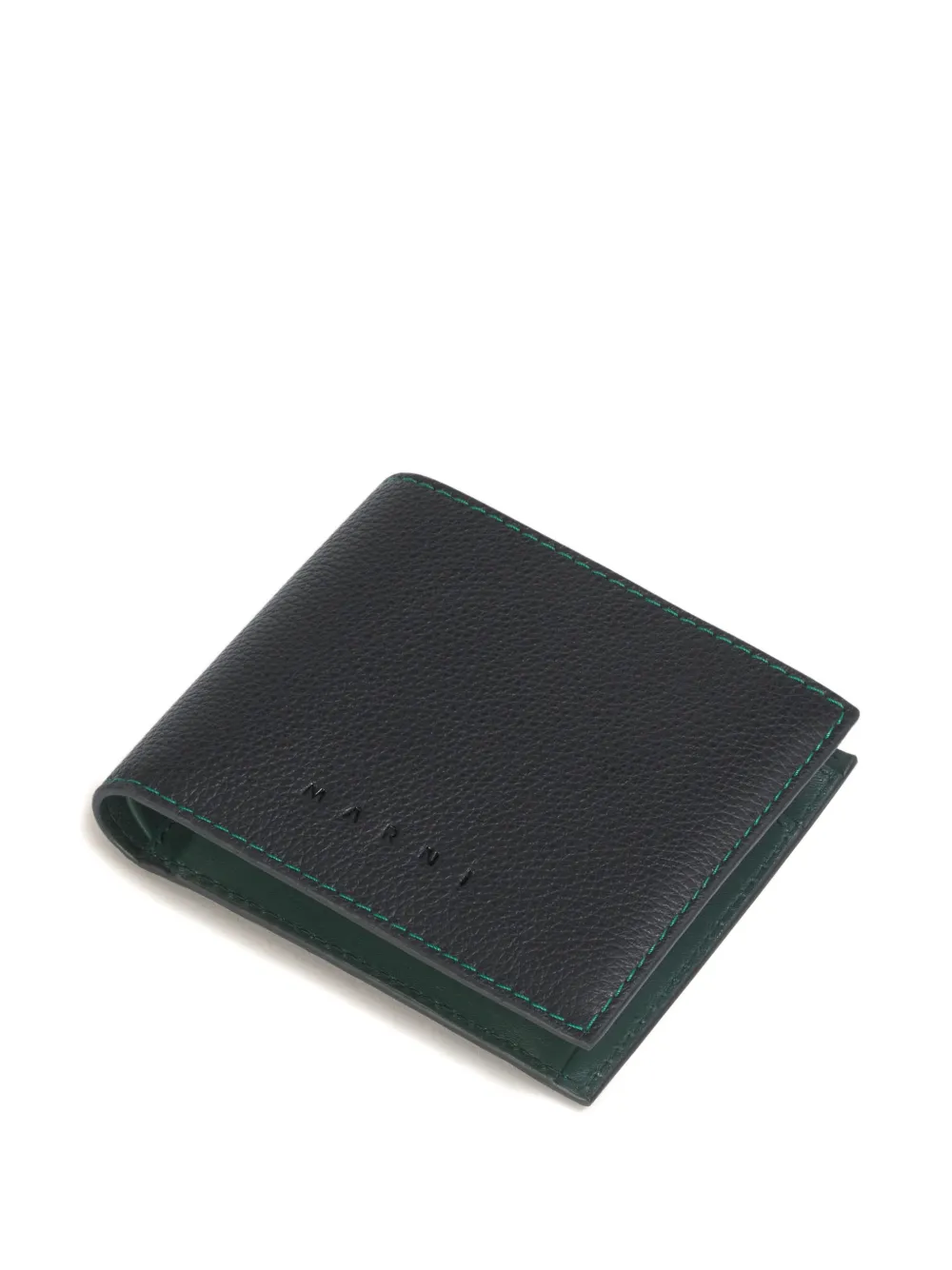  Marni Pebbled-stitched Leather Wallet - Black 
