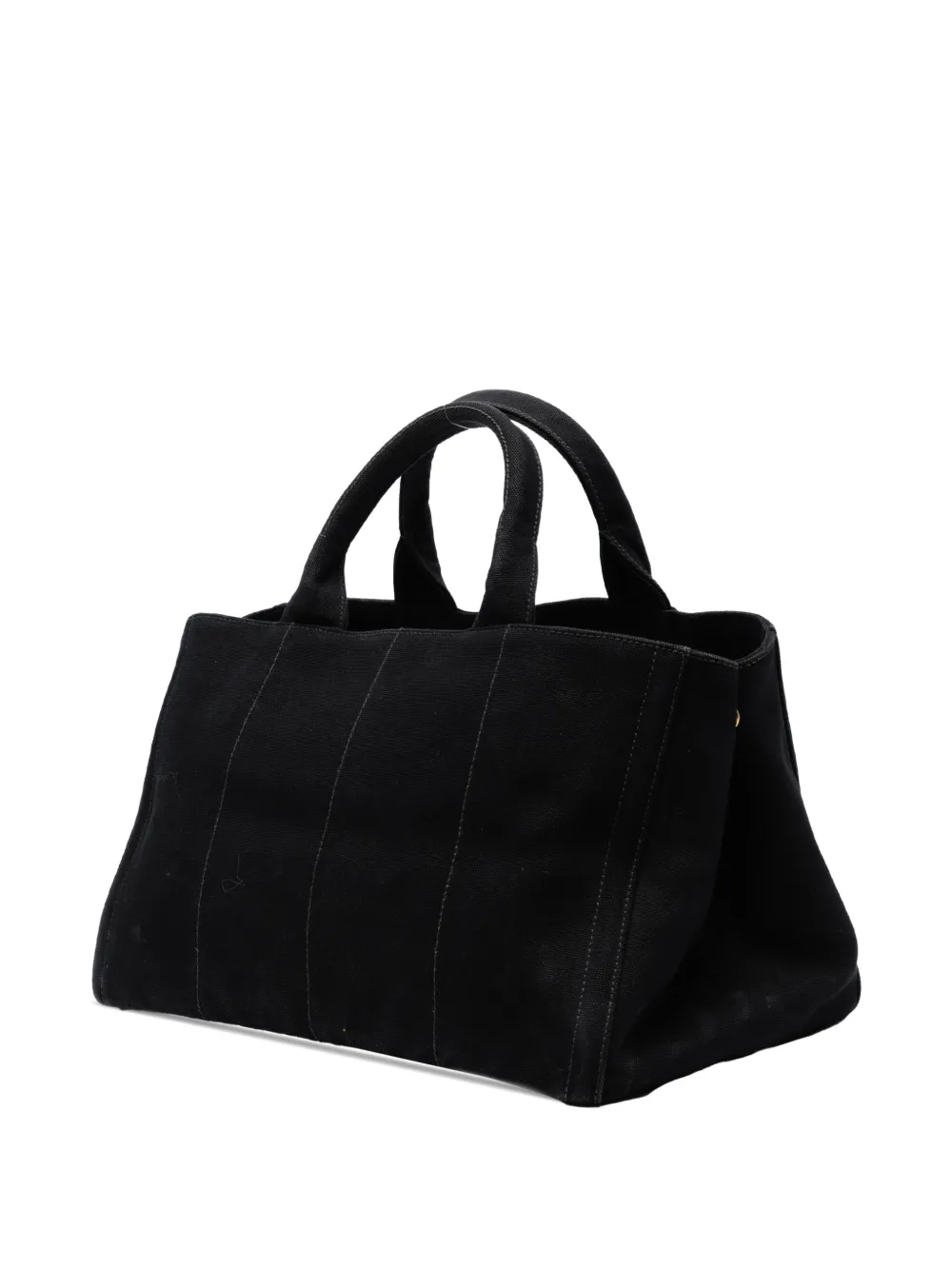 Click to view more detailed imagery on our partner's website Pre-owned Prada 2013-2025 Canvas Canapa Bijoux Satchel In Black