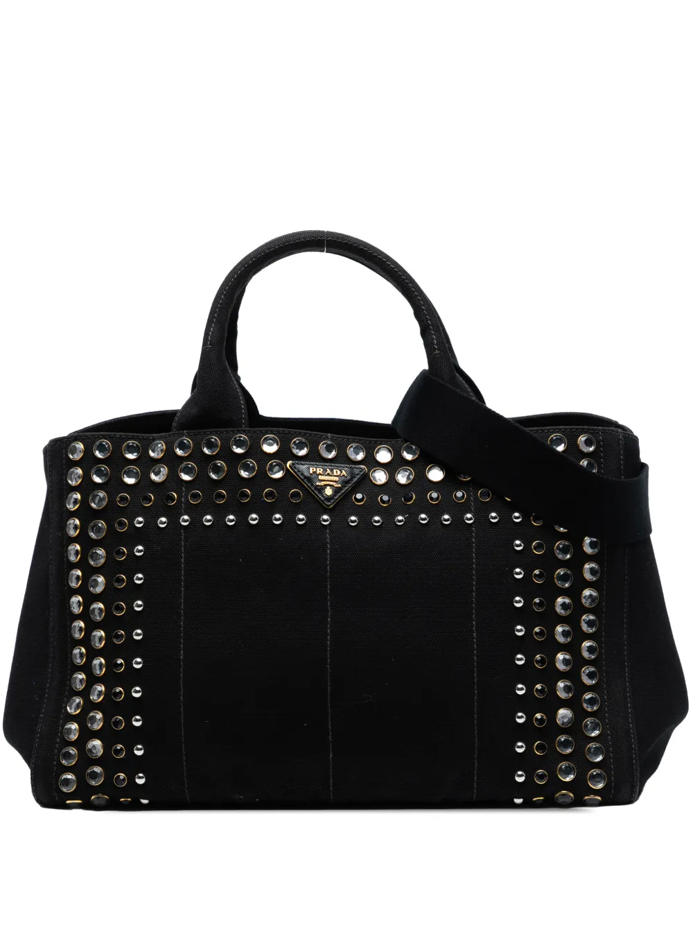 Prada Pre-Owned 2013-2025 Canvas Canapa Bijoux satchel | Black | Image 1