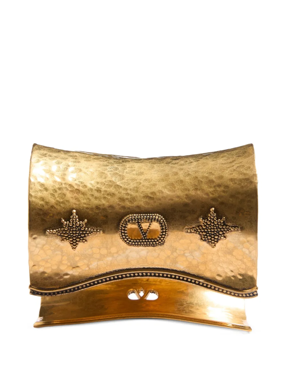 Valentino Garavani Cuffy hammered-pattern bracelet - Gold