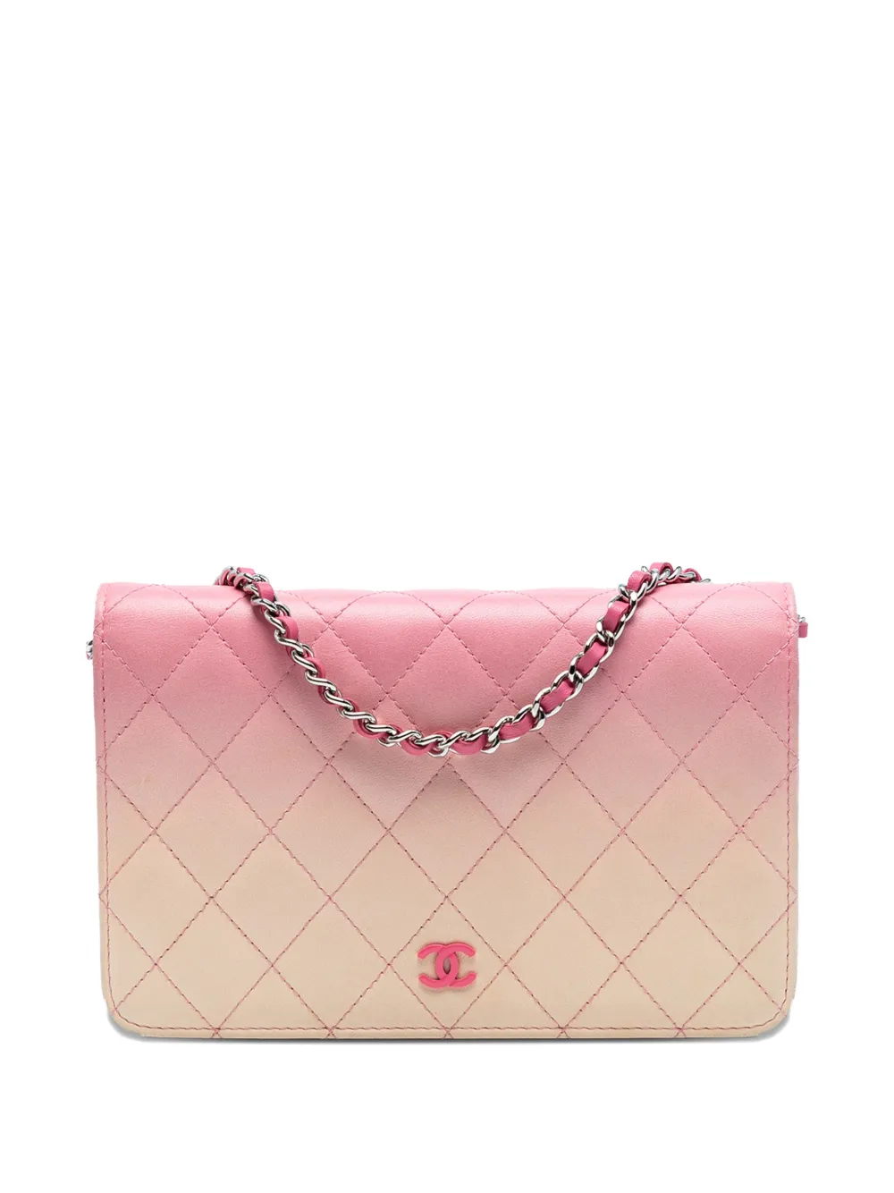 CHANEL Pre-Owned 2015-2016 Ombre Lambskin Degrade Wallet On Chain crossbody bag - Giallo