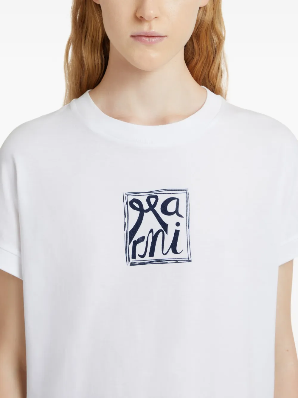 Marni T-shirt met logoprint Wit