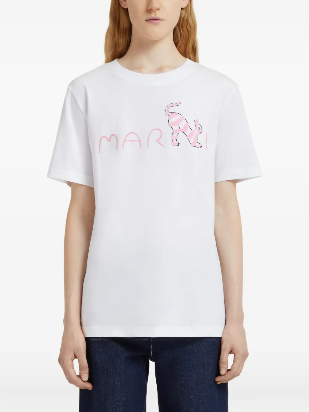 Marni T-shirt met logoprint Wit