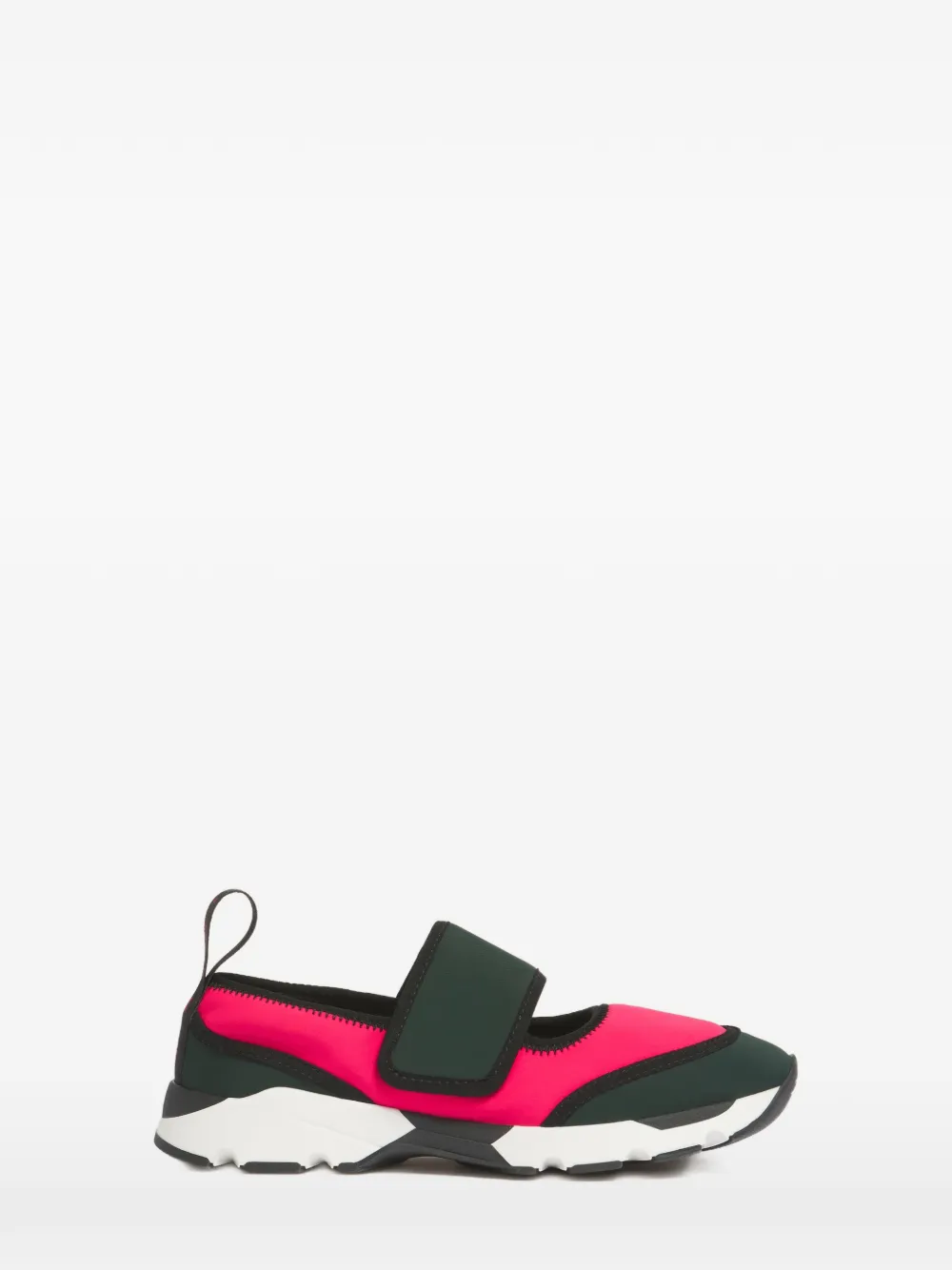 Marni Round-toe Strap Sneakers In Pink