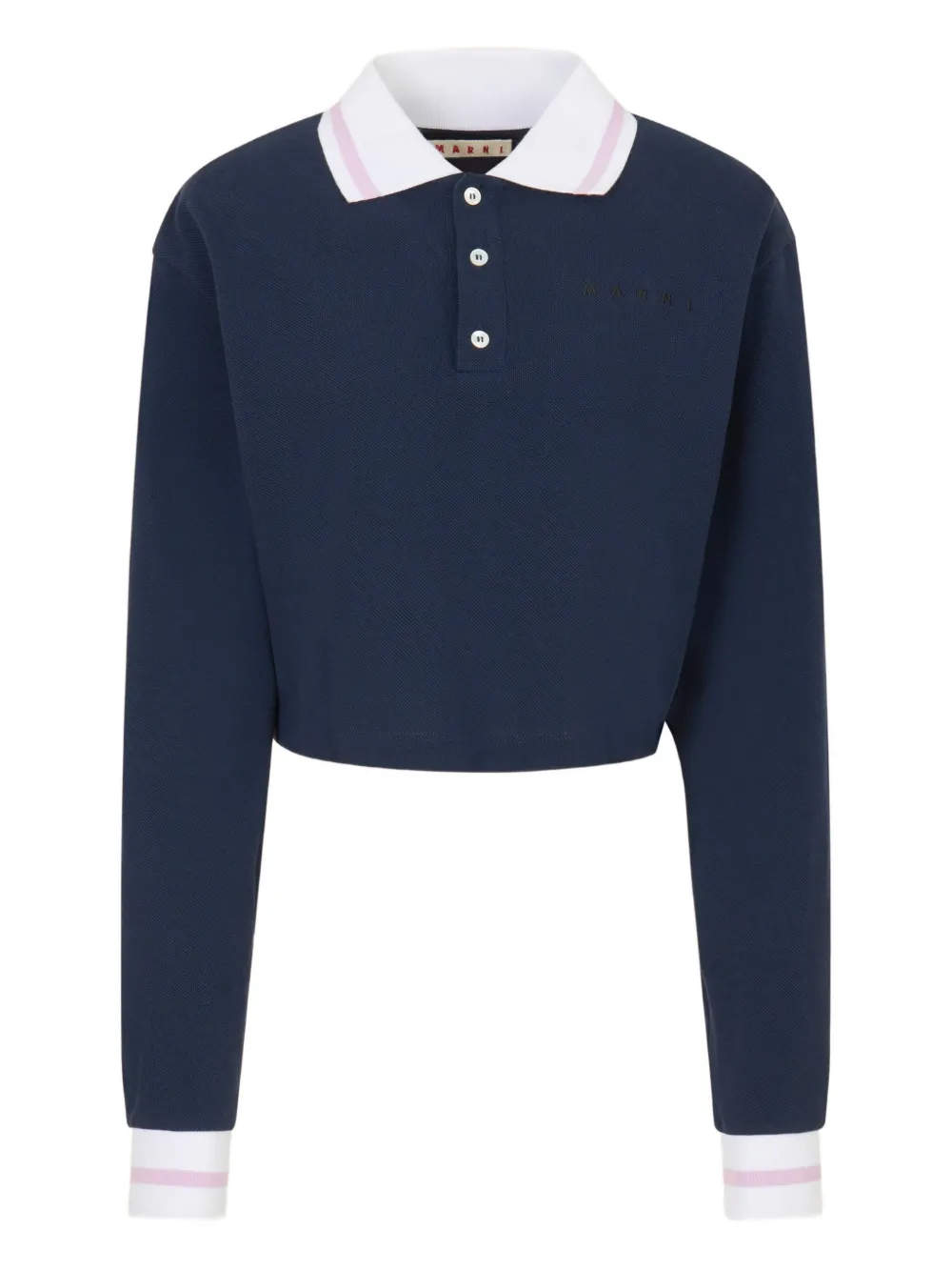 Marni Polo con dettaglio a righe - Blu