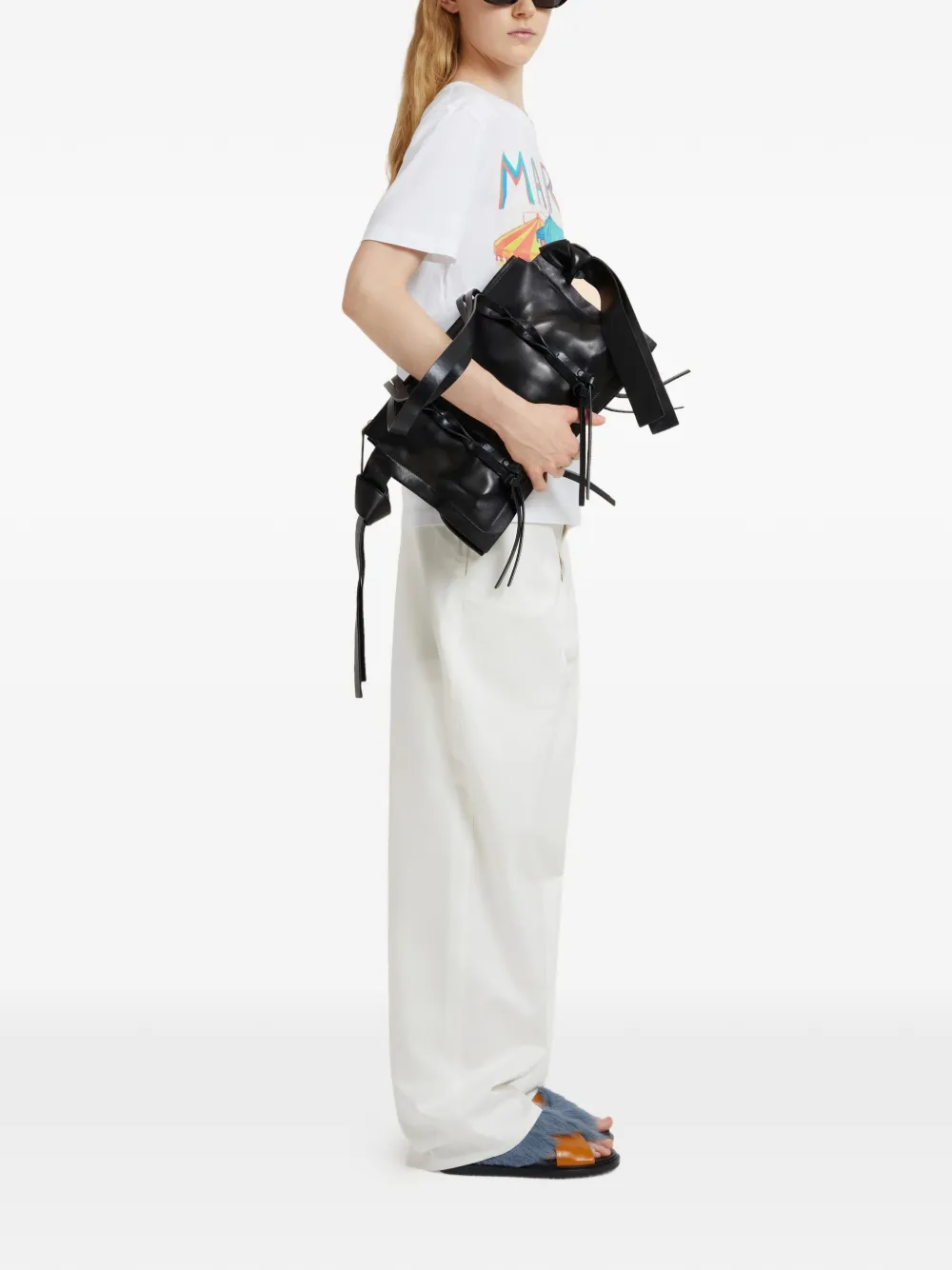 Marni T-shirt met korte mouwen en print Wit