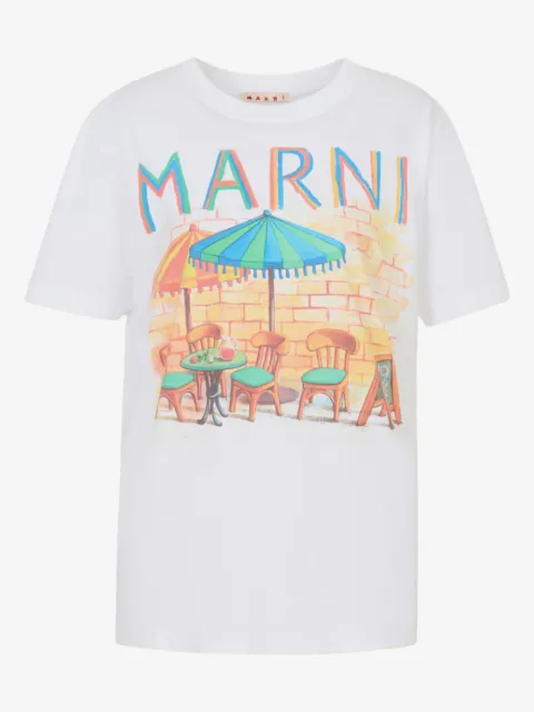 Marni postcard-print short-sleeve T-shirt