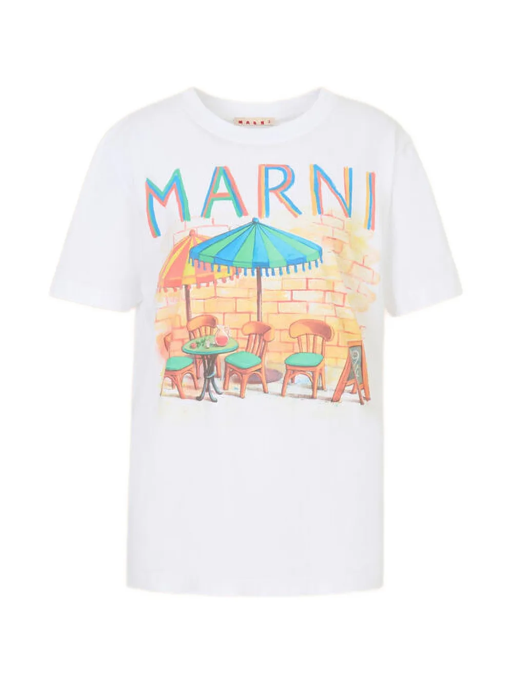 Marni postcard-print short-sleeve T-shirt