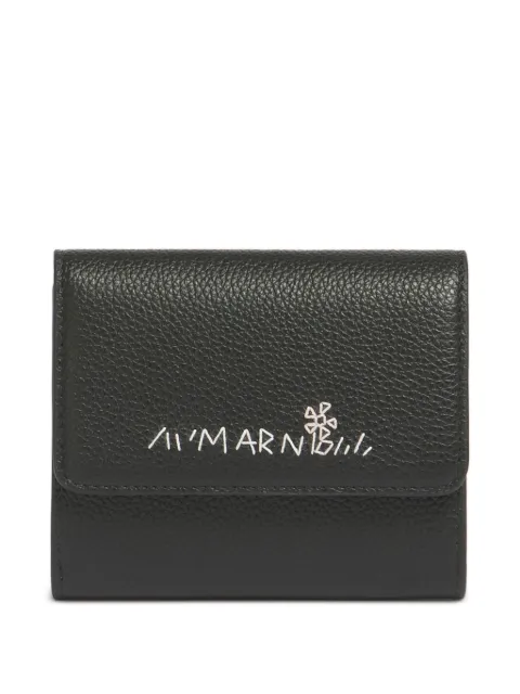 Marni snap-button leather wallet
