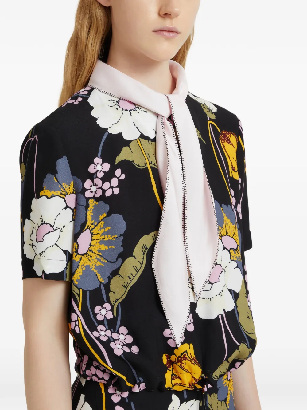 Marni Shirt met bloemenprint Zwart