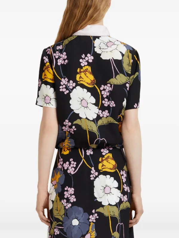 marni ブラウス Marni フローラル ブラウス | ブラック | FARFETCH JP
