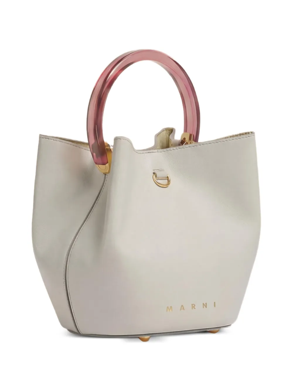 Marni Pannier leren bucket-tas Grijs