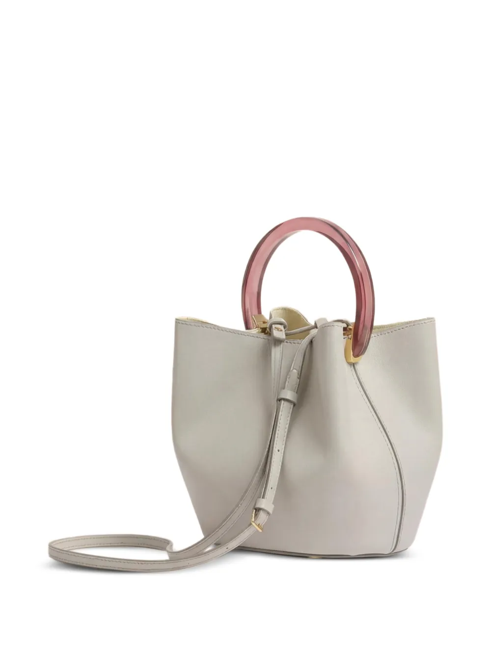 Marni Pannier leren bucket-tas Grijs