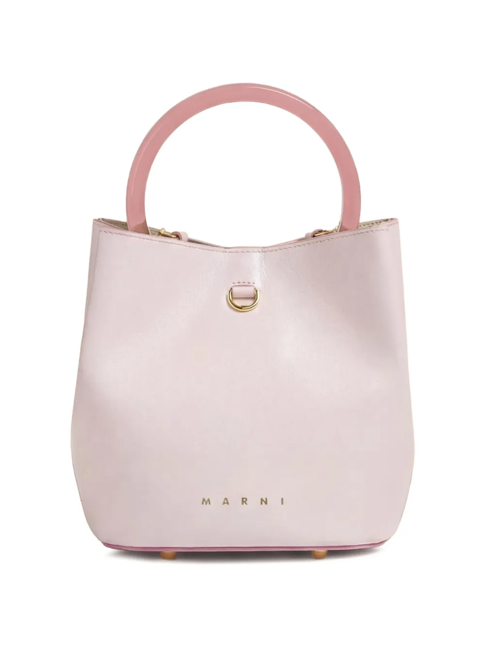 Marni small Pannier ring-detail bucket bag - Bianco