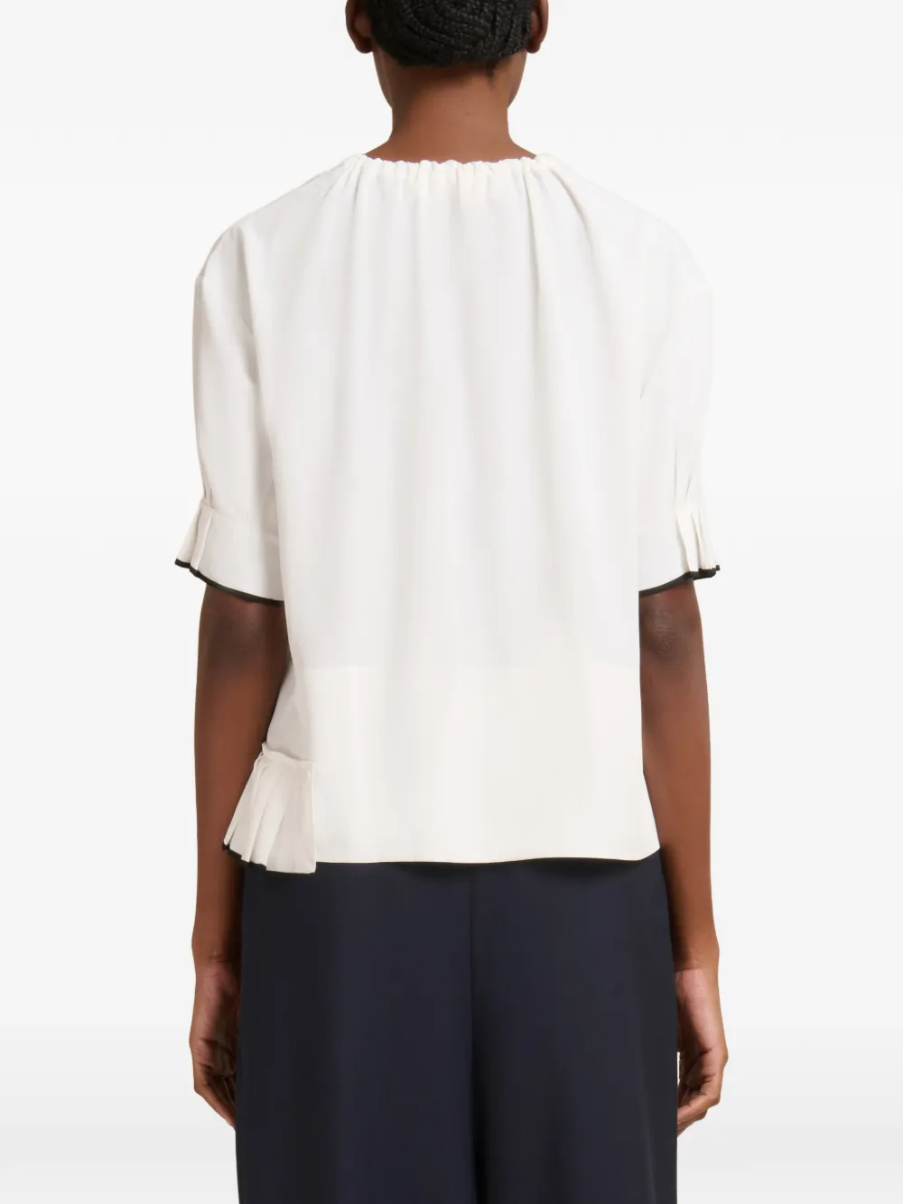 Marni Marocaine top met plooidetail Wit