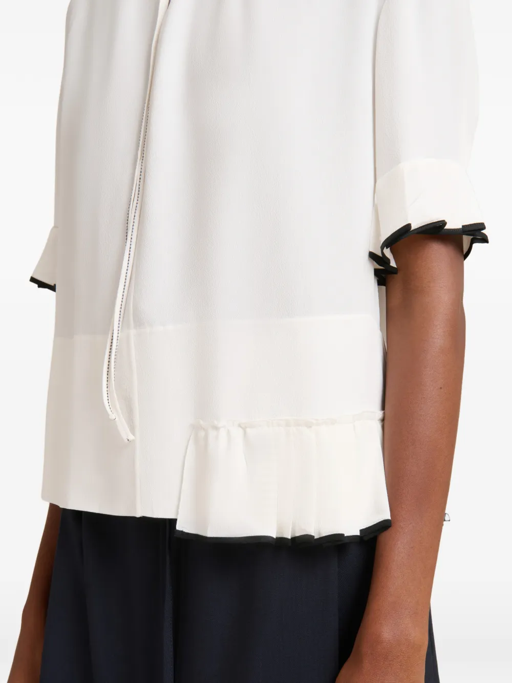 Marni Marocaine top met plooidetail Wit