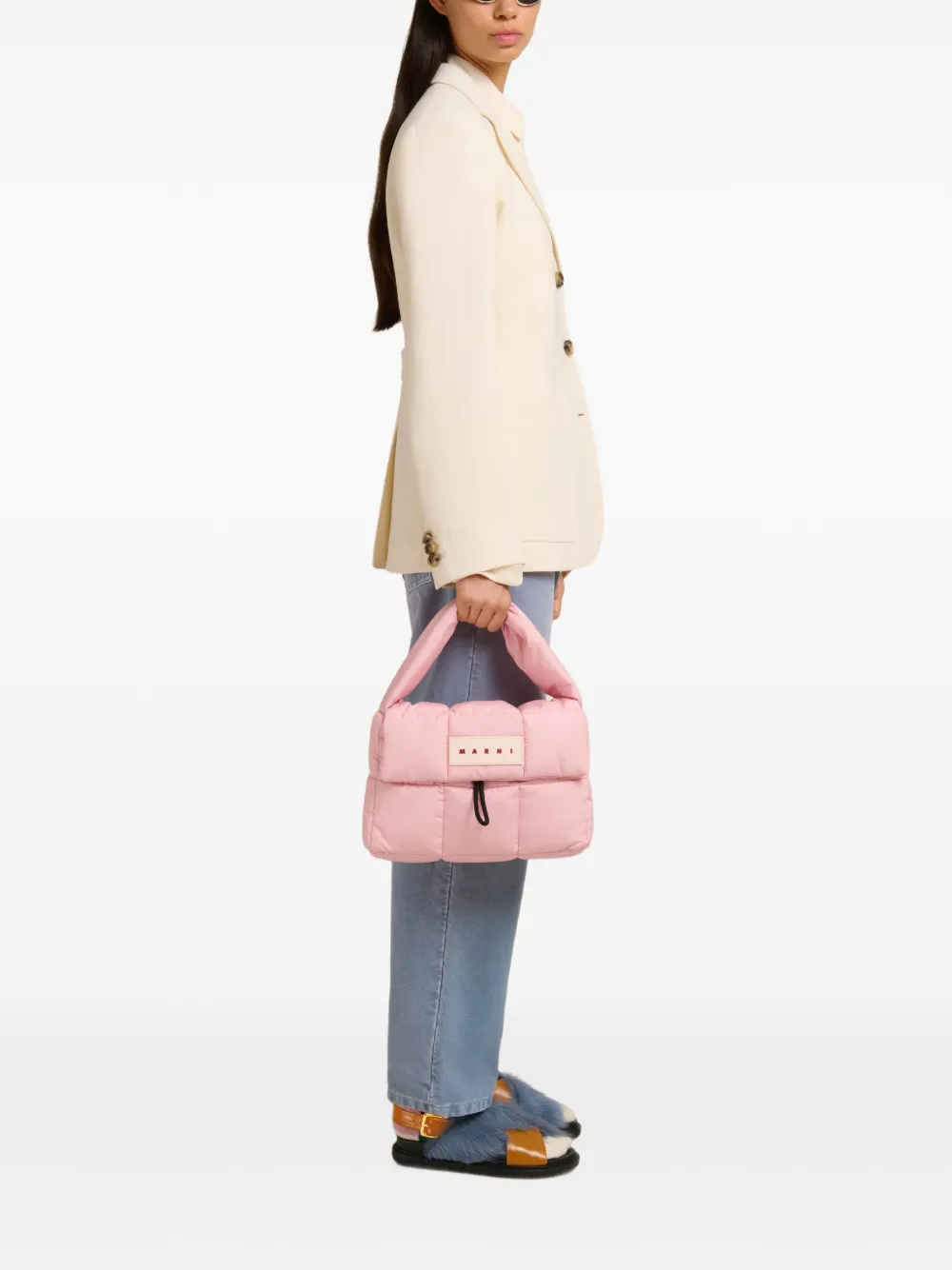 Marni Gewatteerde shopper Roze