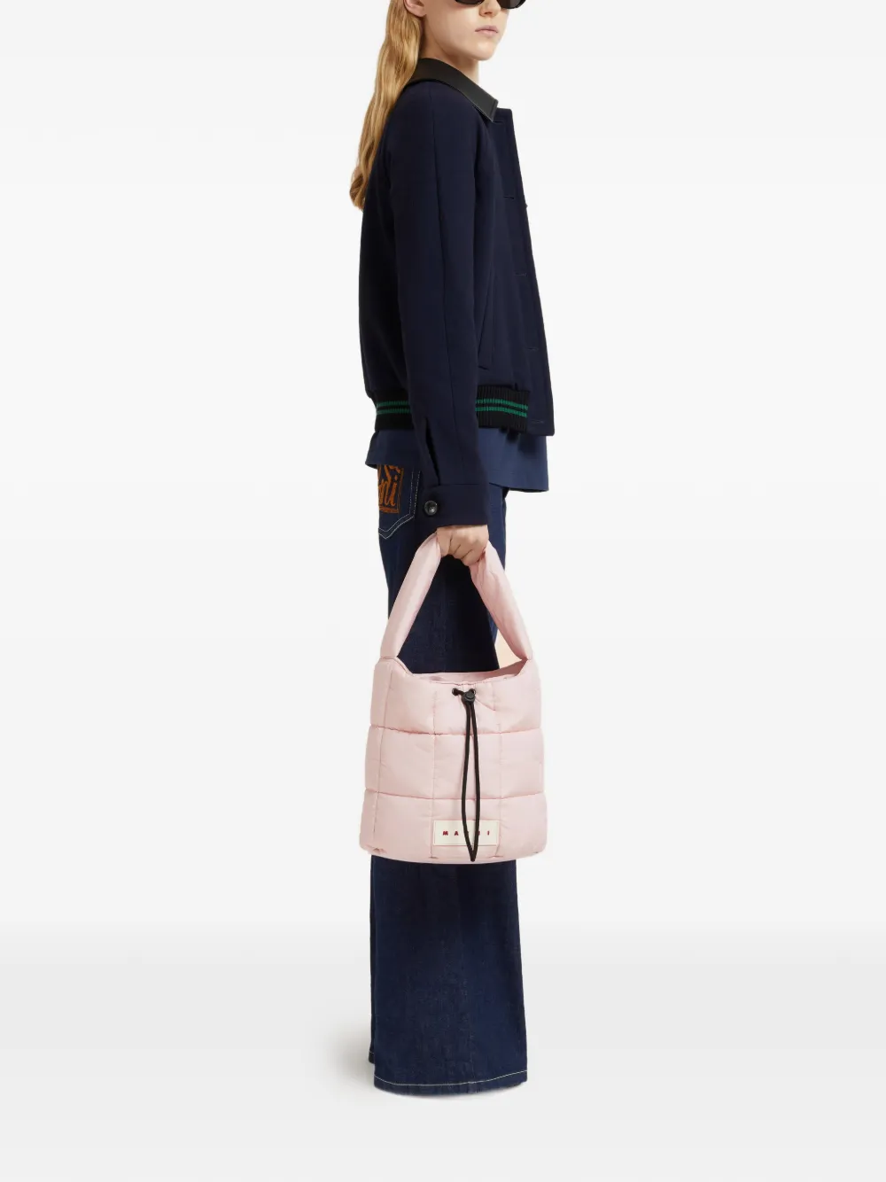 Marni Gewatteerde bucket-tas Roze