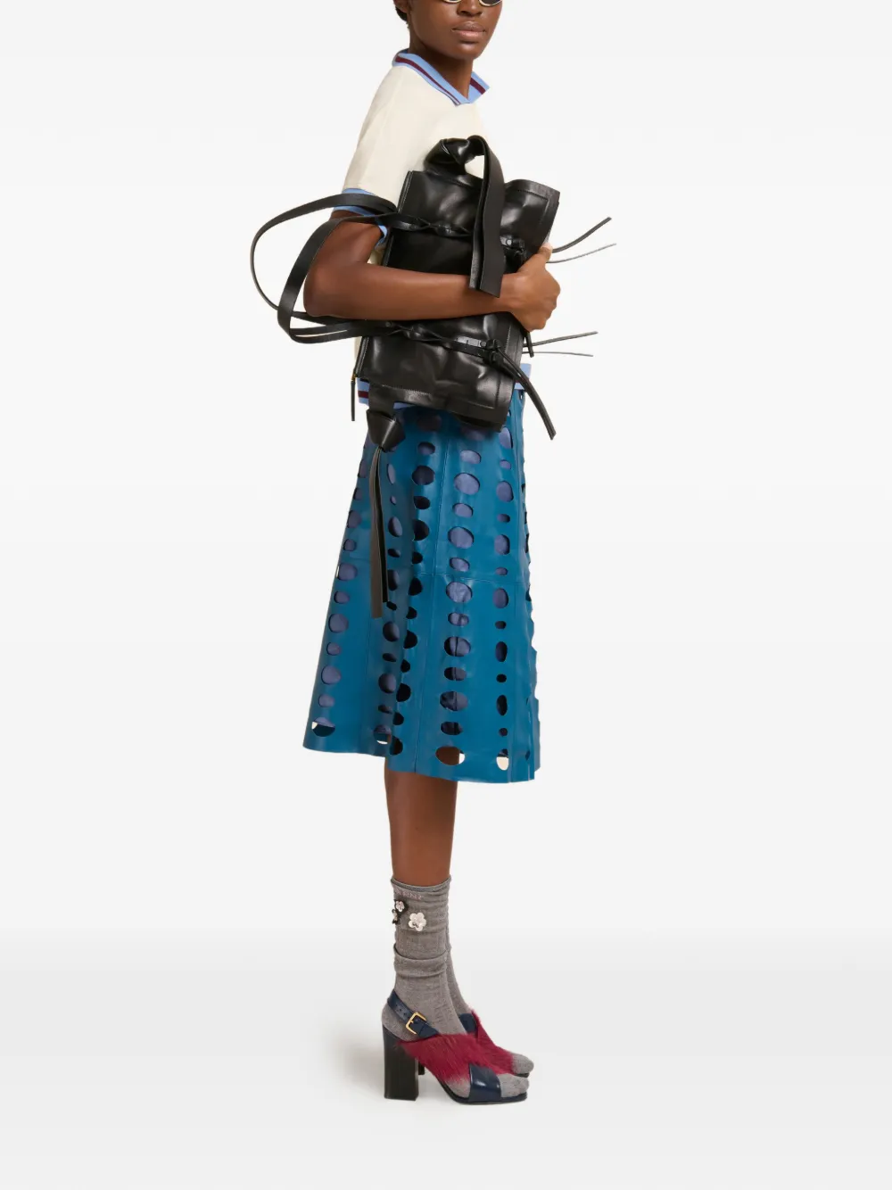 Marni Poloshirt met gestreept-detail - Beige