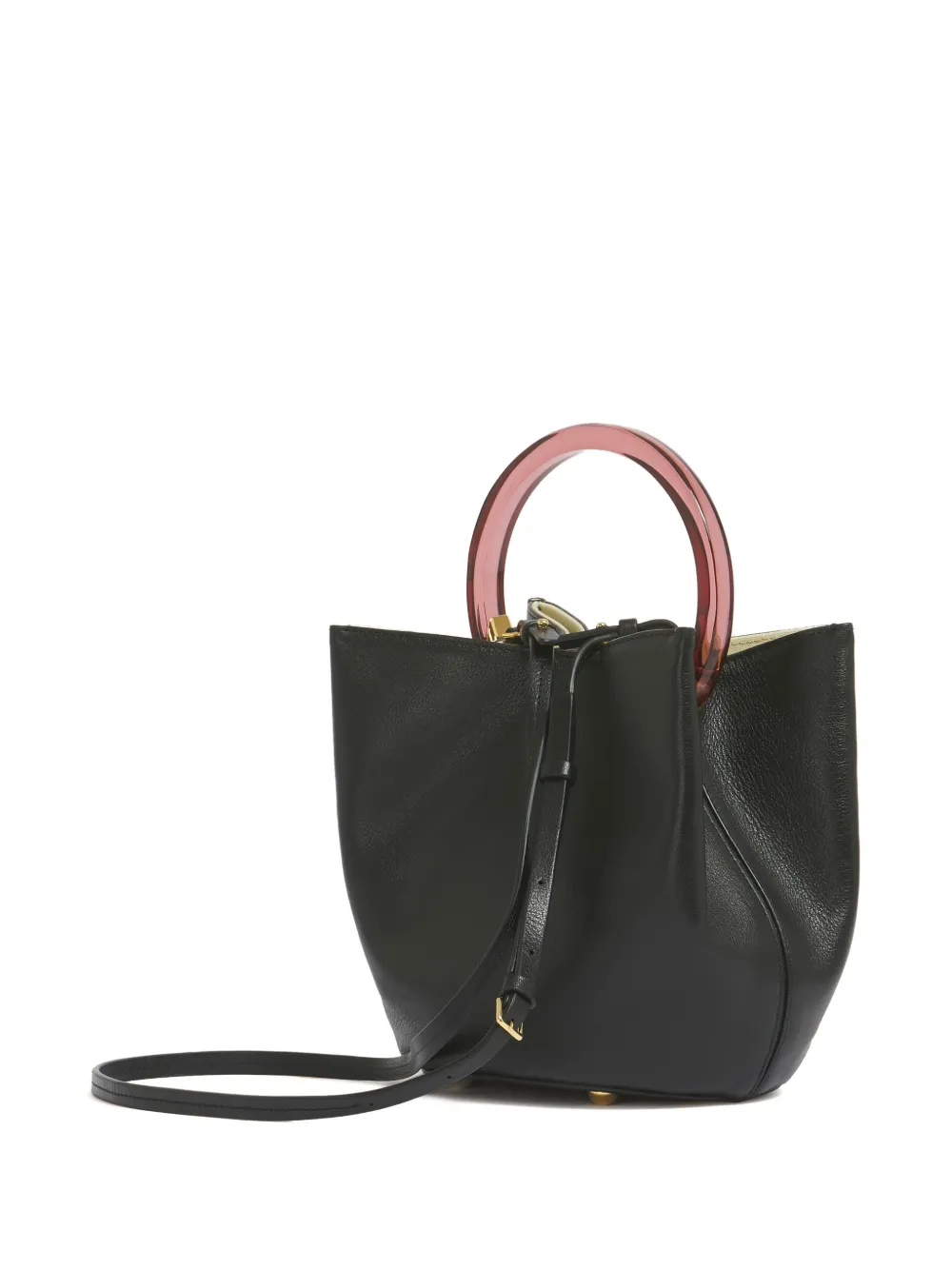  Marni Ring-handle Tote Bag - Black 