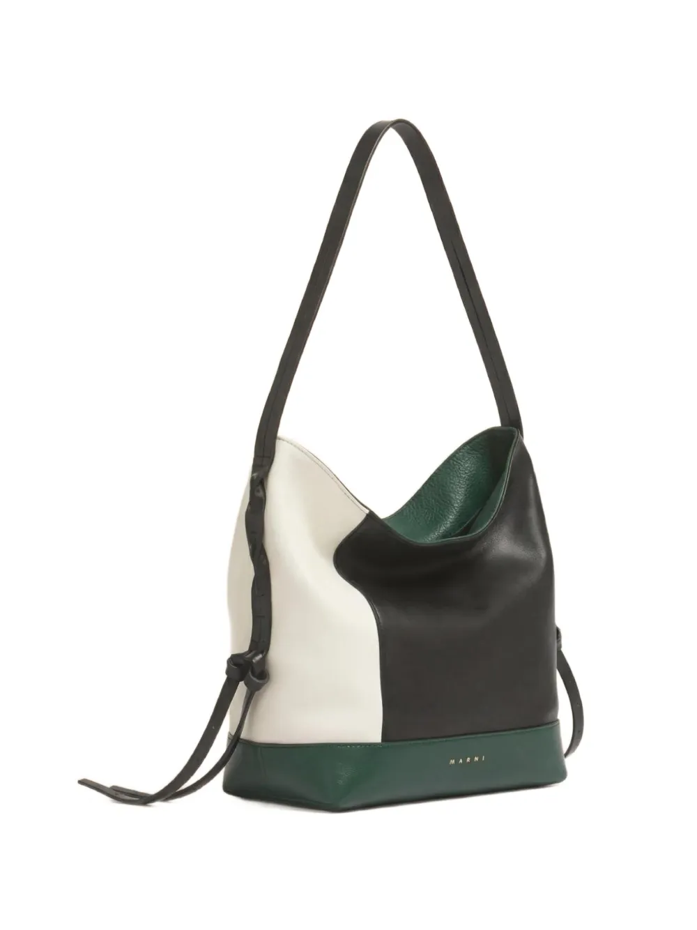  Marni Large Pod 2.0 Leather Shoulder Bag - Black 