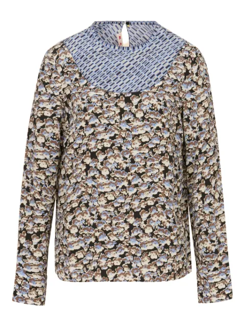 Marni top de crepé de China con estampado Anemones