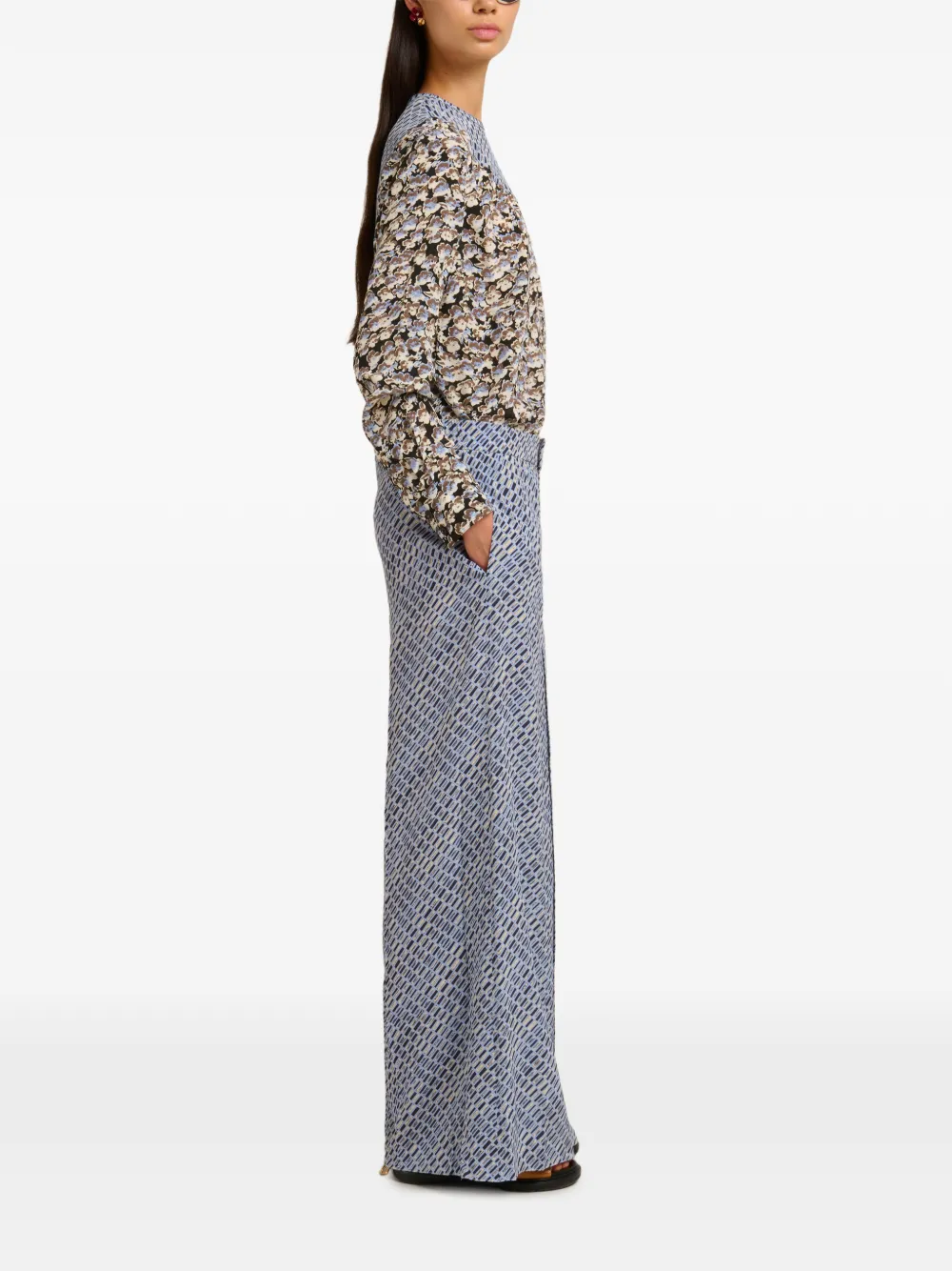  Marni Camisa Con Estampado Floral - Azul 