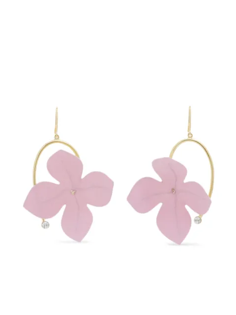 Marni rhinestone-flower pendant earrings