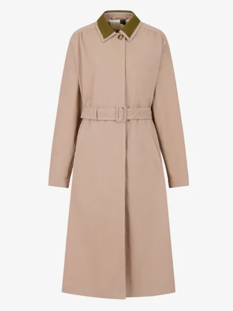 Marni contrast-collar belted trench coat