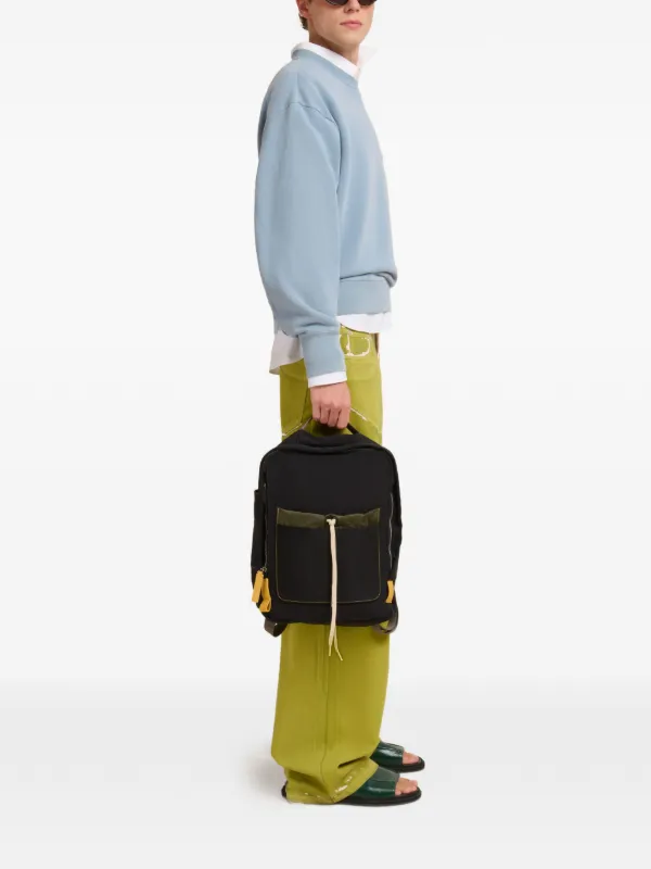 MARNI イエロー×ブラック バックパック リュック Marni リップストップ バックパック | ブラック | FARFETCH JP